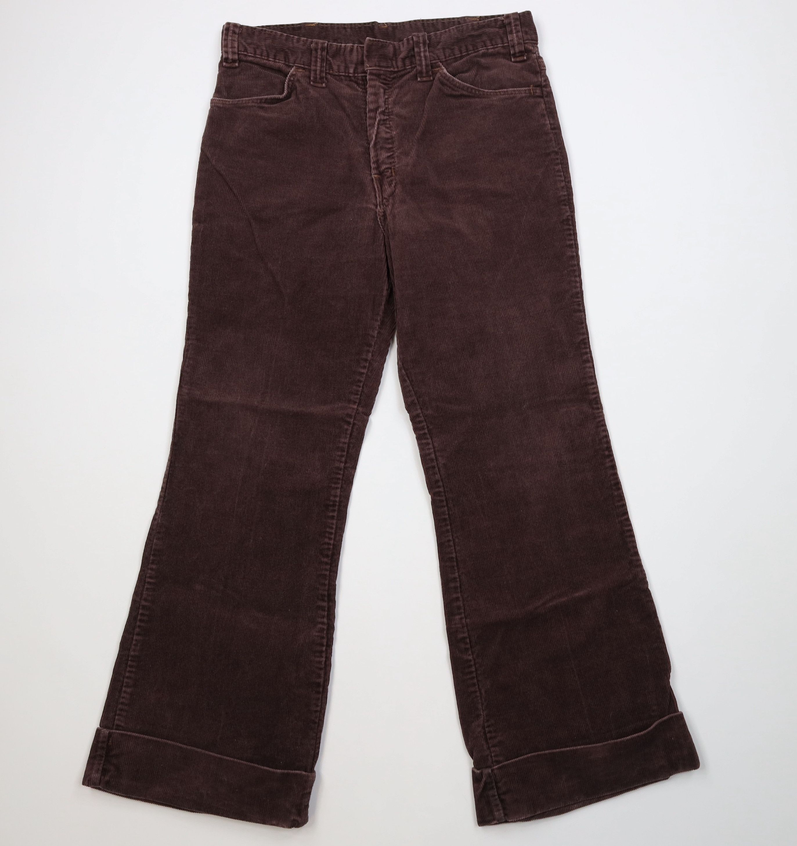 Vintage Vintage 60s 70s Streetwear Bell Bottoms Pants Brown USA Size US 32 / EU 48 - 1 Thumbnail