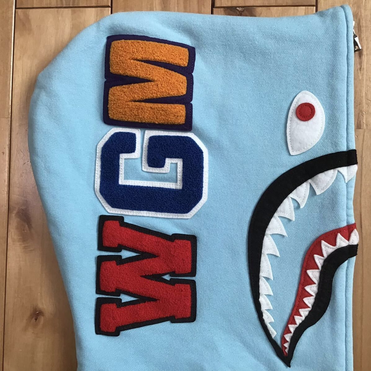 Bape BAPE logo multi fonts shark hoodie light blue a bathing ape Size US L / EU 52-54 / 3 - 5 Thumbnail
