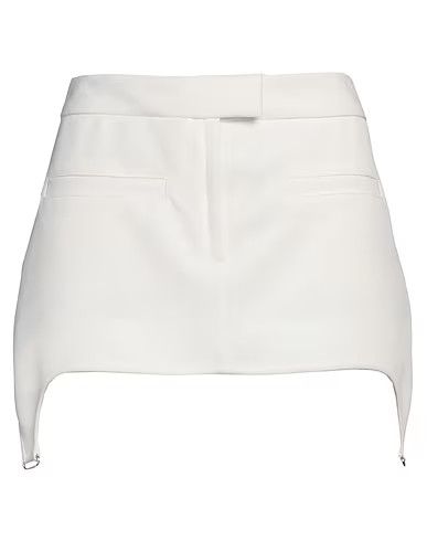 o1mle1224 Twill Heritage Pocket Mini Skirt in White