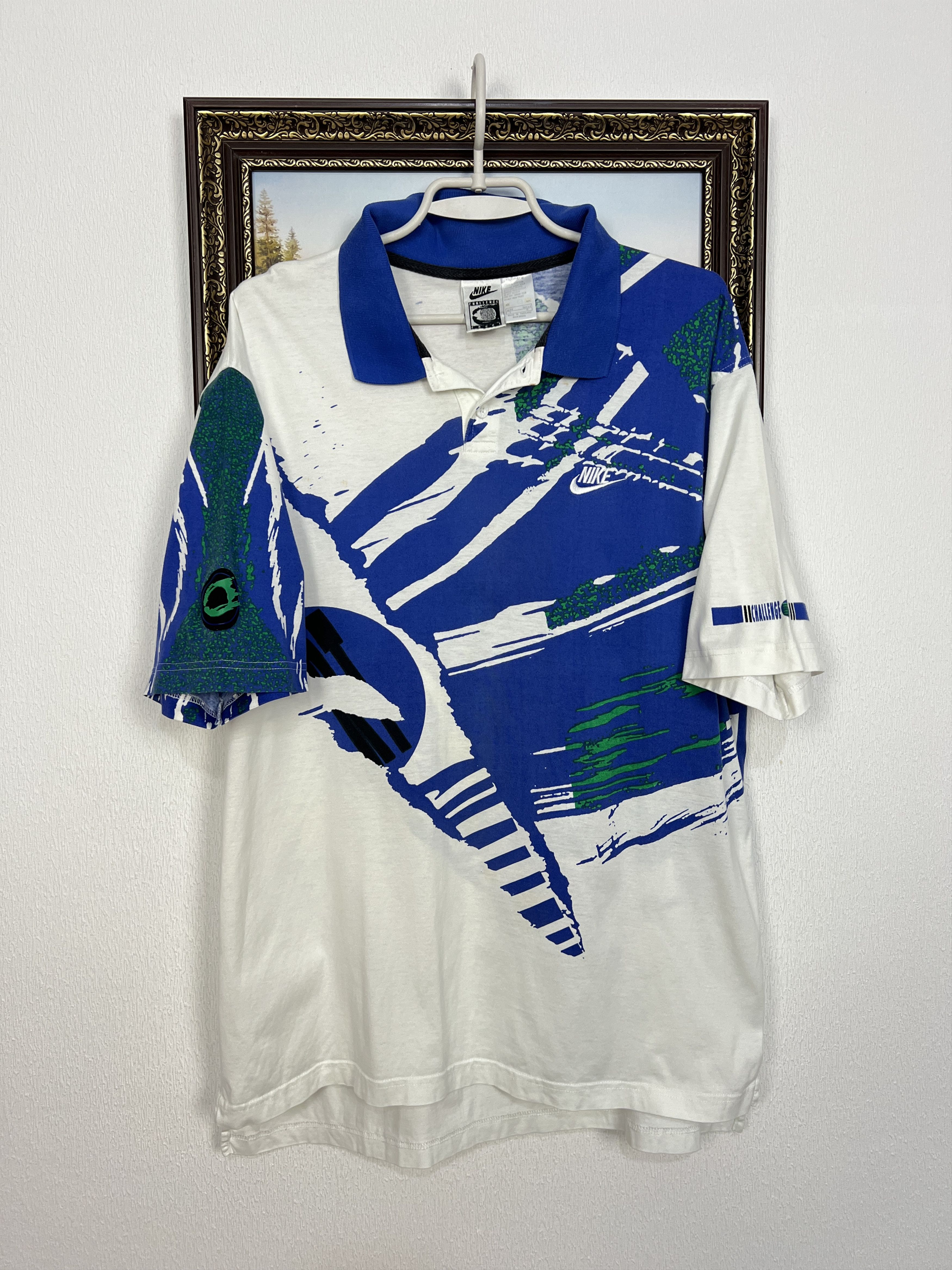 Nike × Vintage Nike Challenge Court polo shirt 1990 Agassi hot 