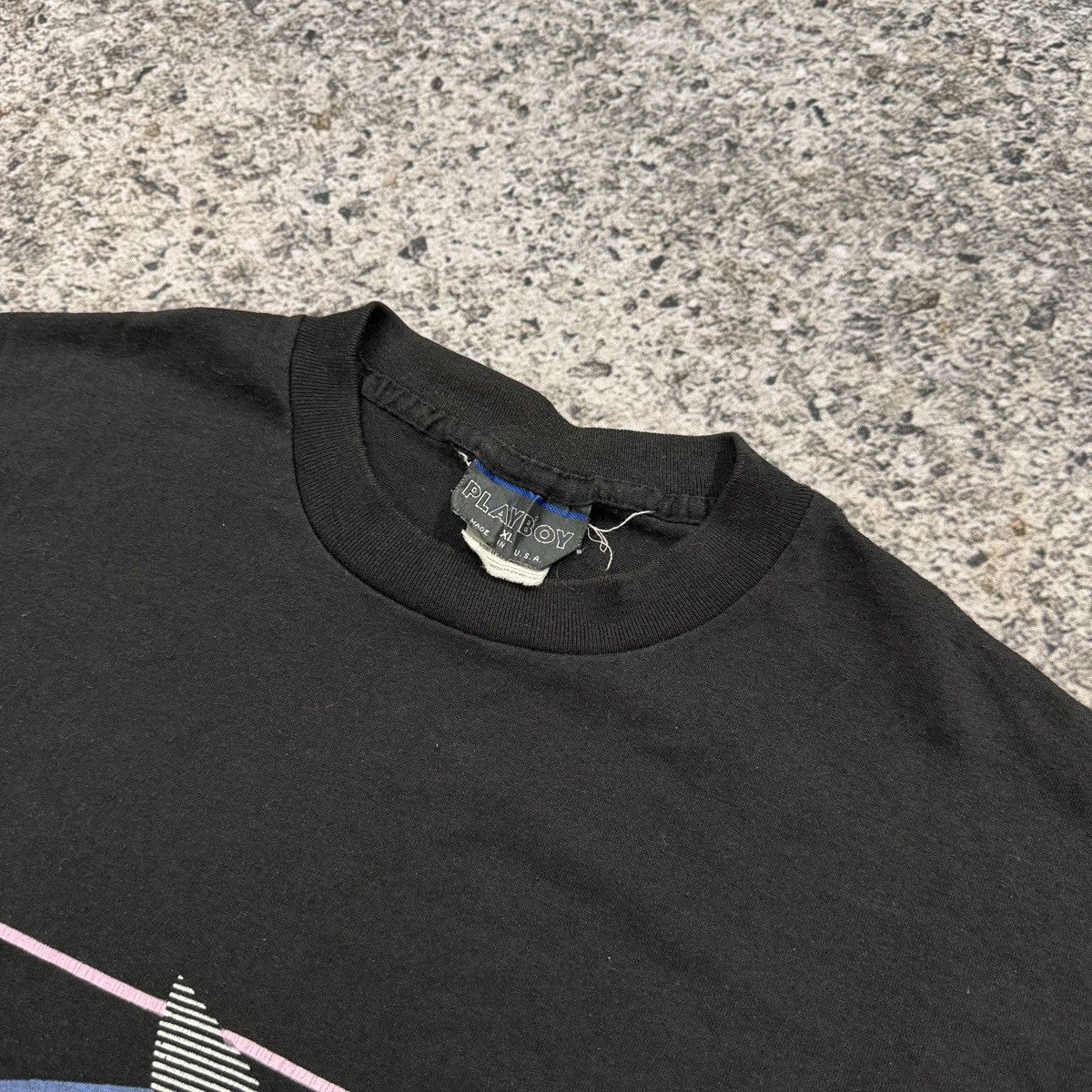 Vintage 90s Playboy Thrashed Faded Thin Shirt Pornstar ERD Grunge Size US L / EU 52-54 / 3 - 3 Thumbnail