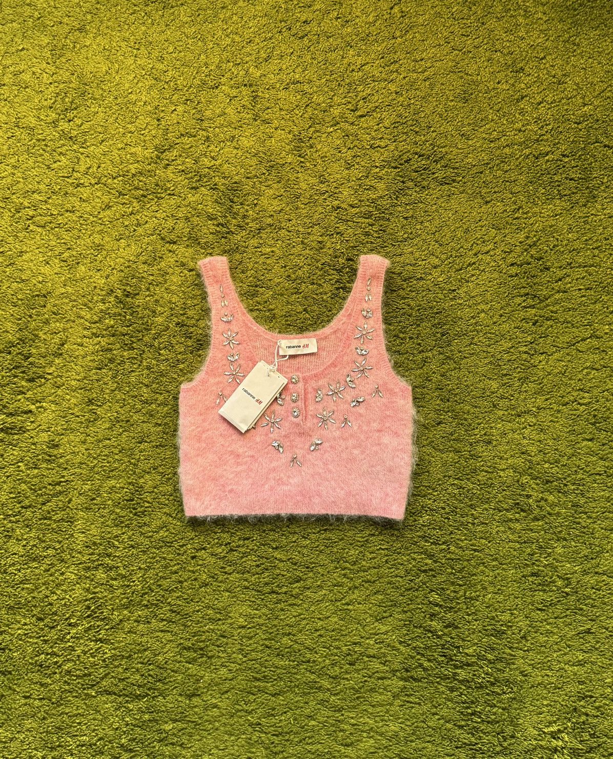 Designer × Paco Rabanne Paco Rabanne x H&M mohair wool blend NWT tank top vest Size M / US 6-8 / IT 42-44 - 1 Thumbnail
