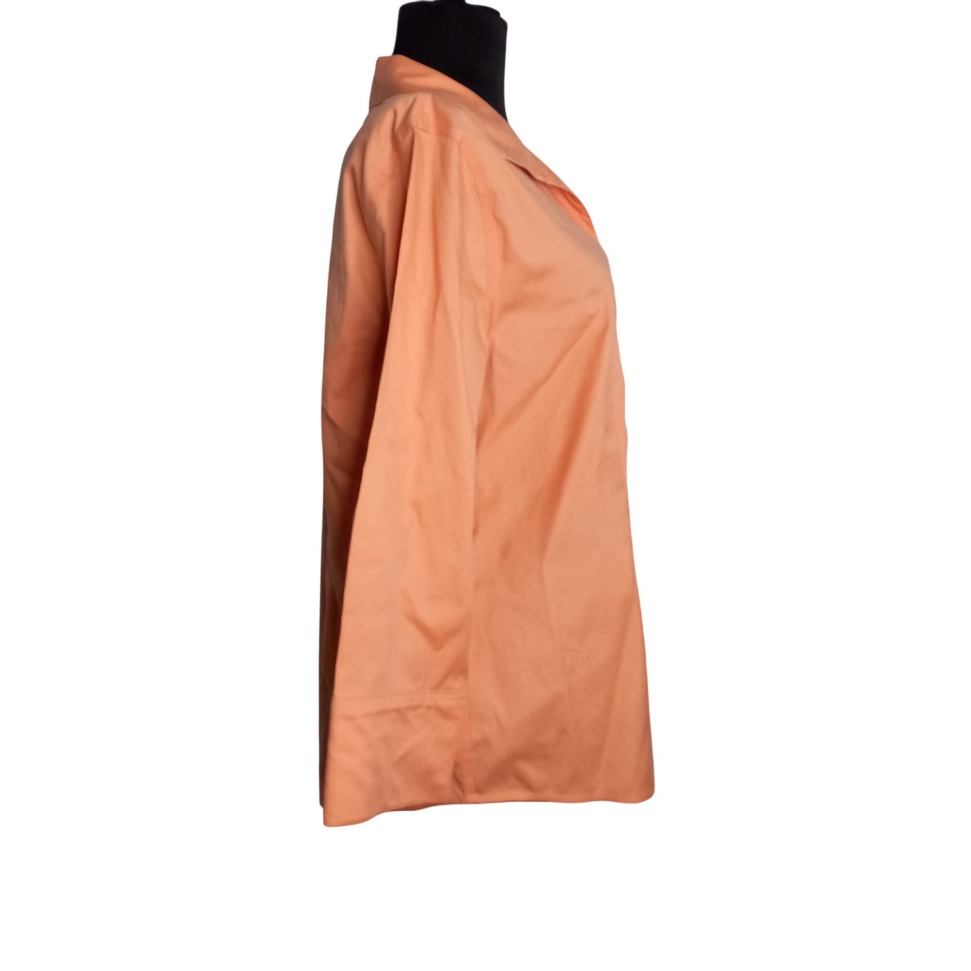 Chicos Chicos Size 2 Large Blouse Womens Orange No Iron Cotton Size L / US 10 / IT 46 - 5 Thumbnail