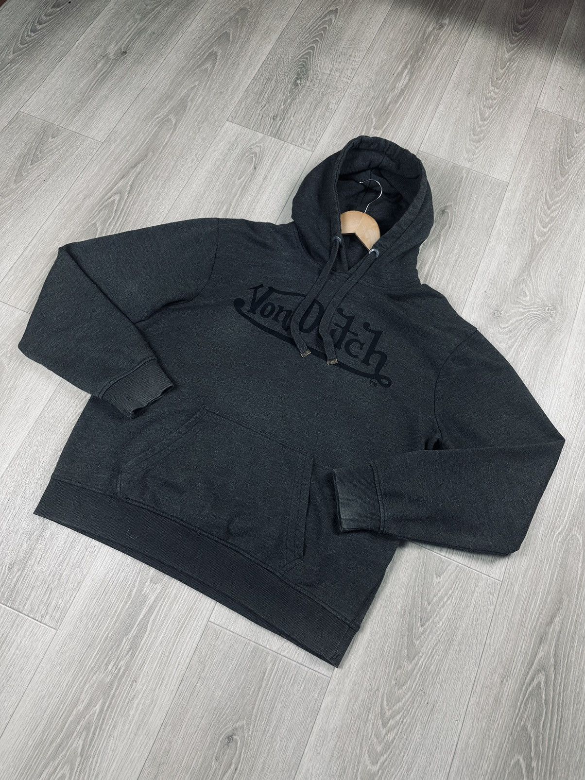 Vintage × Von Dutch Von Dutch Hoodie Big Logo Dark Grey Size US L / EU 52-54 / 3 - 3 Thumbnail