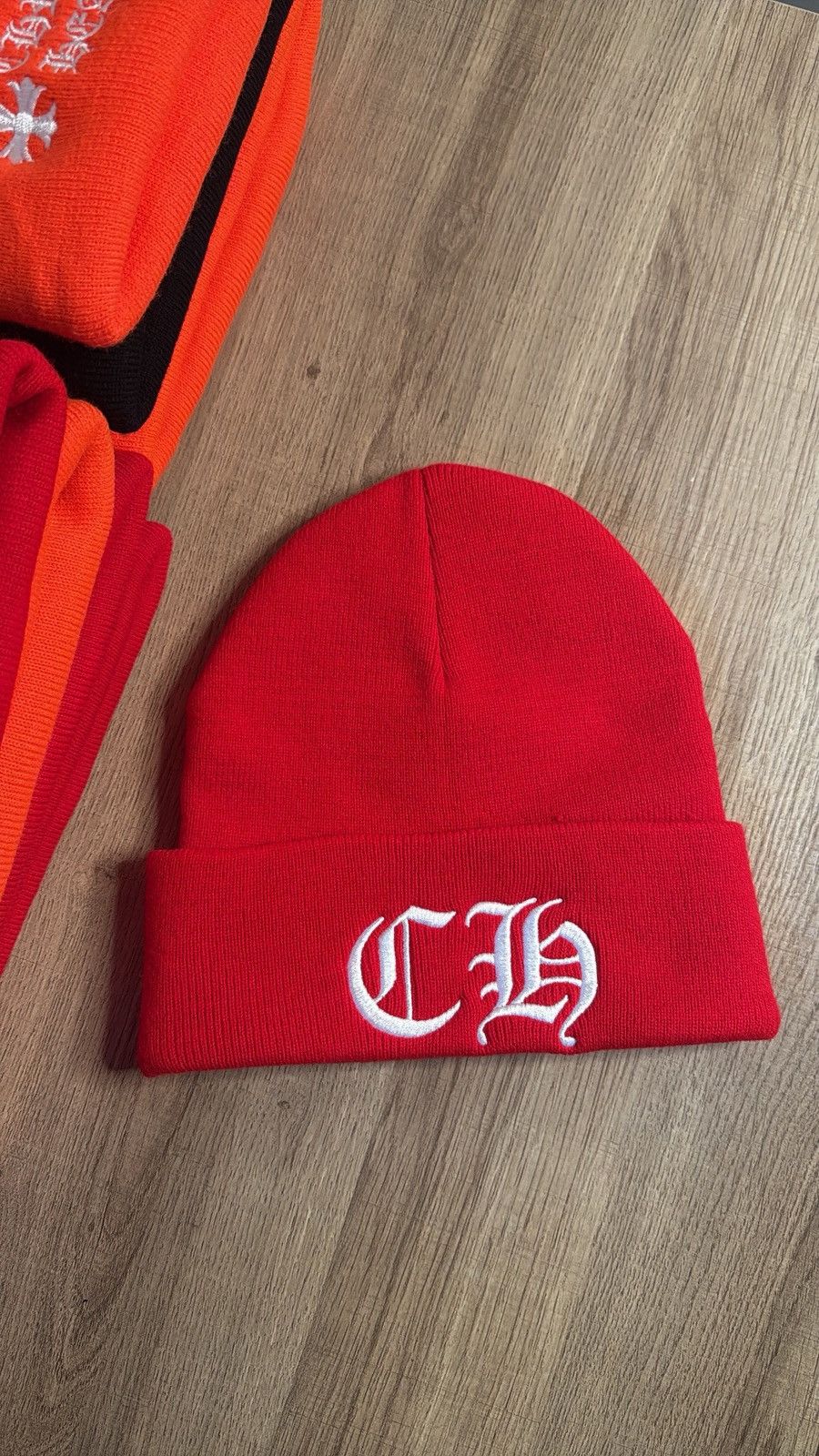 Chrome Hearts Chrome Hearts Red Beanie Size ONE SIZE - 1 Thumbnail