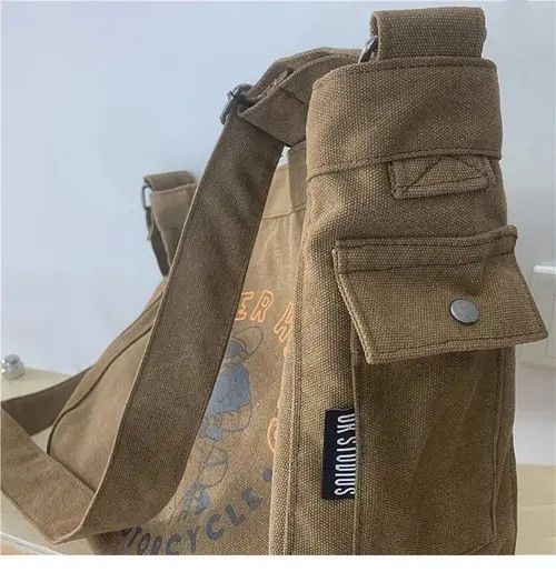 Japanese Brand 90s retro cartoon graphic canvas shoulder bag crossbody y2k Size ONE SIZE - 3 Thumbnail