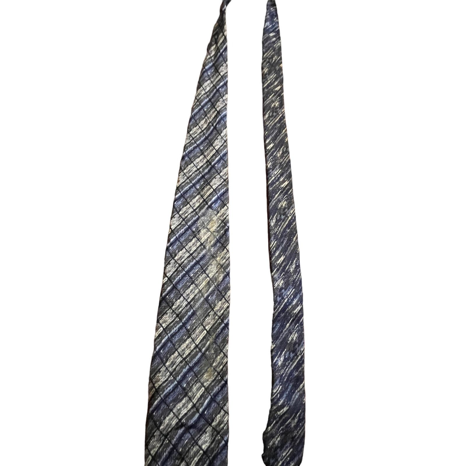 Missoni Missoni blue and gray geometric shapes silk tie Size ONE SIZE - 8 Thumbnail