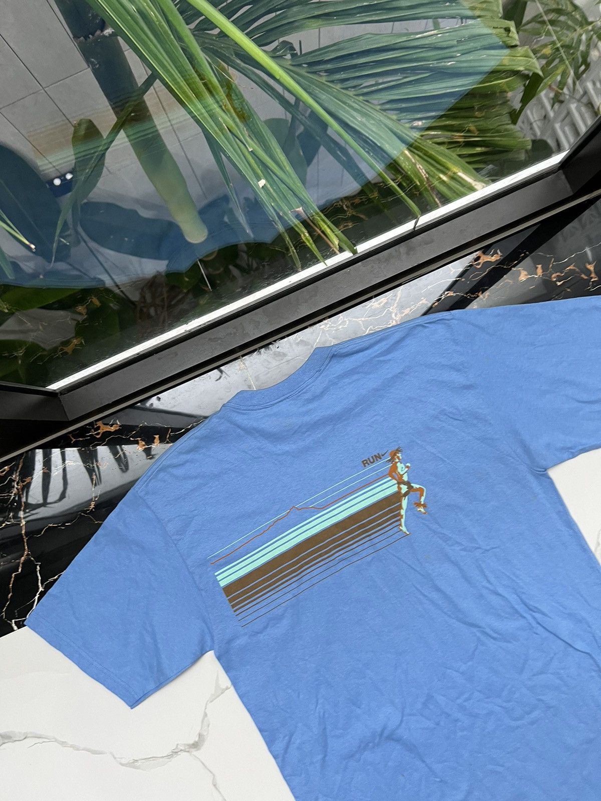 Nike × Vintage 90's NIKE HONOLULU MARATHON HAWAII RARE TEE SWOOSH LOGO Size US M / EU 48-50 / 2 - 6 Thumbnail