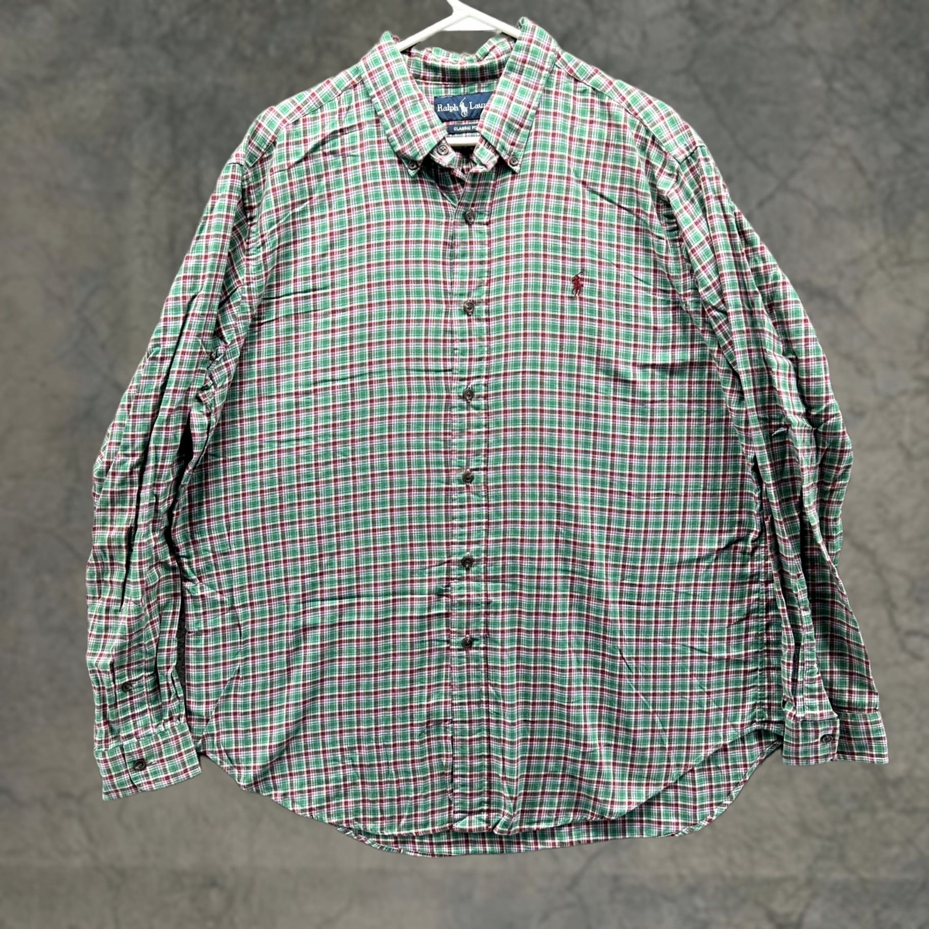 Ralph Lauren Ralph Lauren Shirt Mens XL Green Plaid Long Sleeve Button Front Casual Woven Size US XL / EU 56 / 4 - 1 Thumbnail