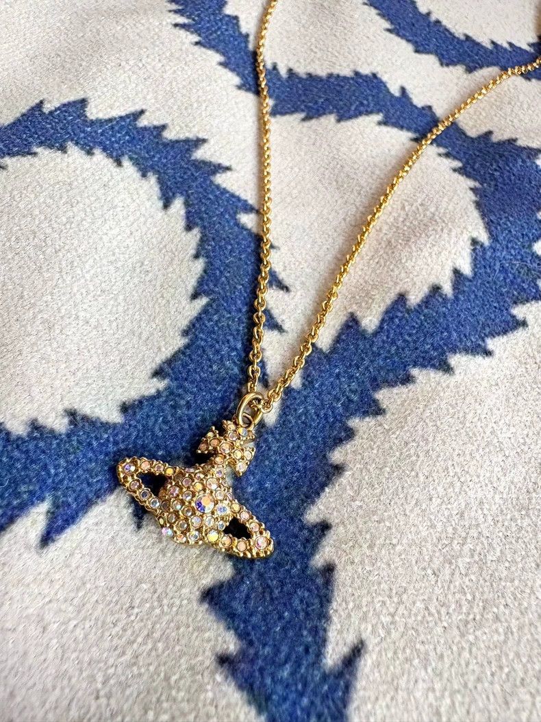 Vivienne Westwood Vivienne Westwood Antique gold colored diamond Saturn neck Size ONE SIZE - 3 Thumbnail