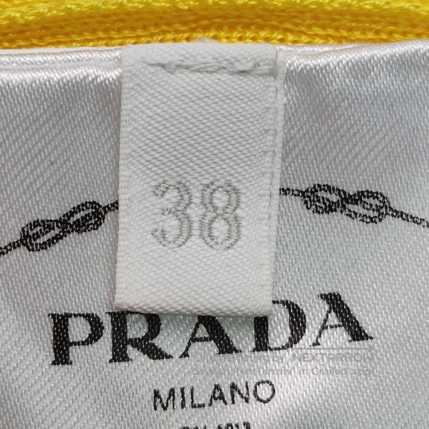 Other Prada Yellow Knit Ribbed Logo Long Sleeve Sweater . Size M / US 6-8 / IT 42-44 - 5 Thumbnail