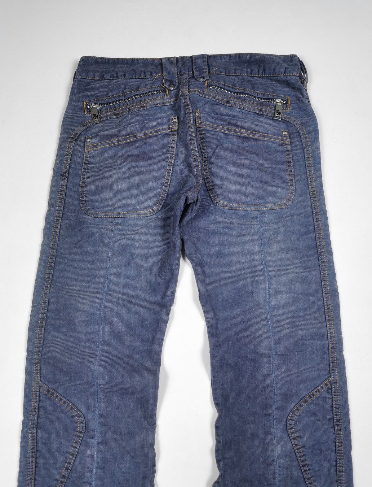 Japanese Brand Corduroy Back Number Japan Zipper Patch Pocket Jeans Size US 30 / EU 46 - 4 Thumbnail