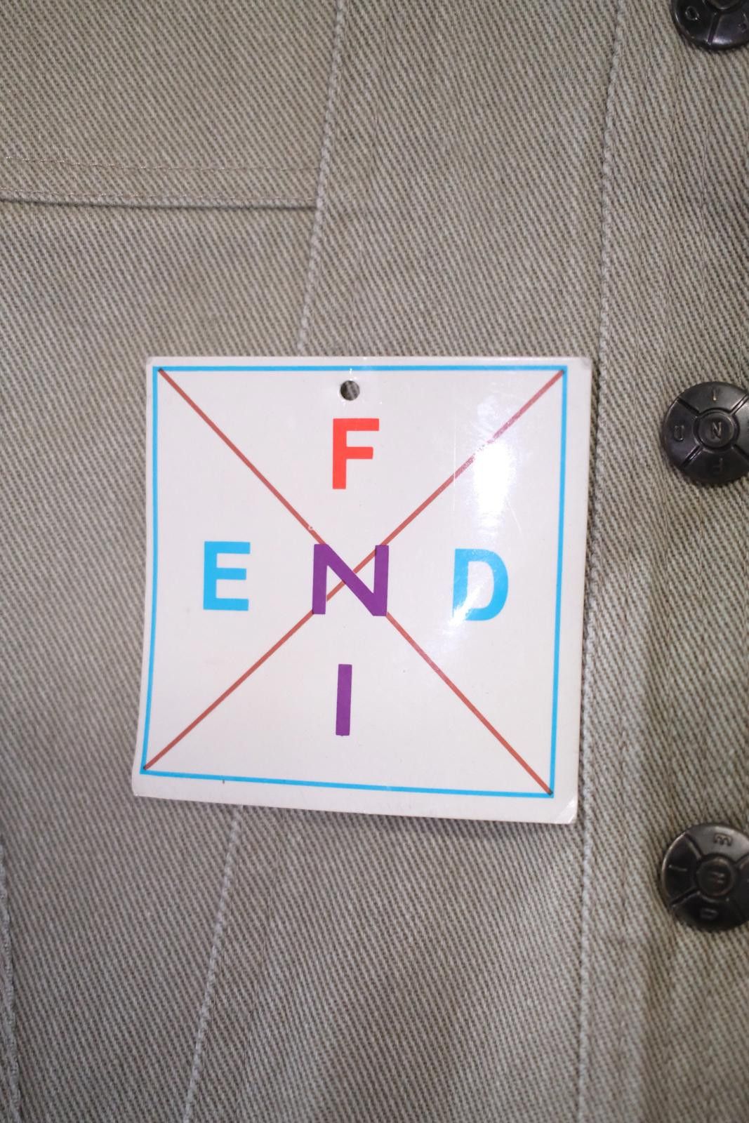 Fendi 90's Fendi Trucker Denim Jacket Size L / US 10 / IT 46 - 6 Thumbnail