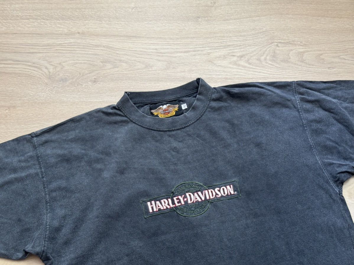 Fruit Of The Loom Vintage 90’s USA Harley Davidson Washed Rare T-Shirt Size US L / EU 52-54 / 3 - 2 Thumbnail