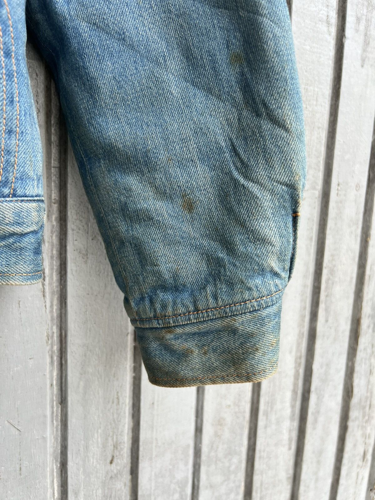 Japanese Brand × Vintage Vtg half denim jacket Size US S / EU 44-46 / 1 - 4 Thumbnail