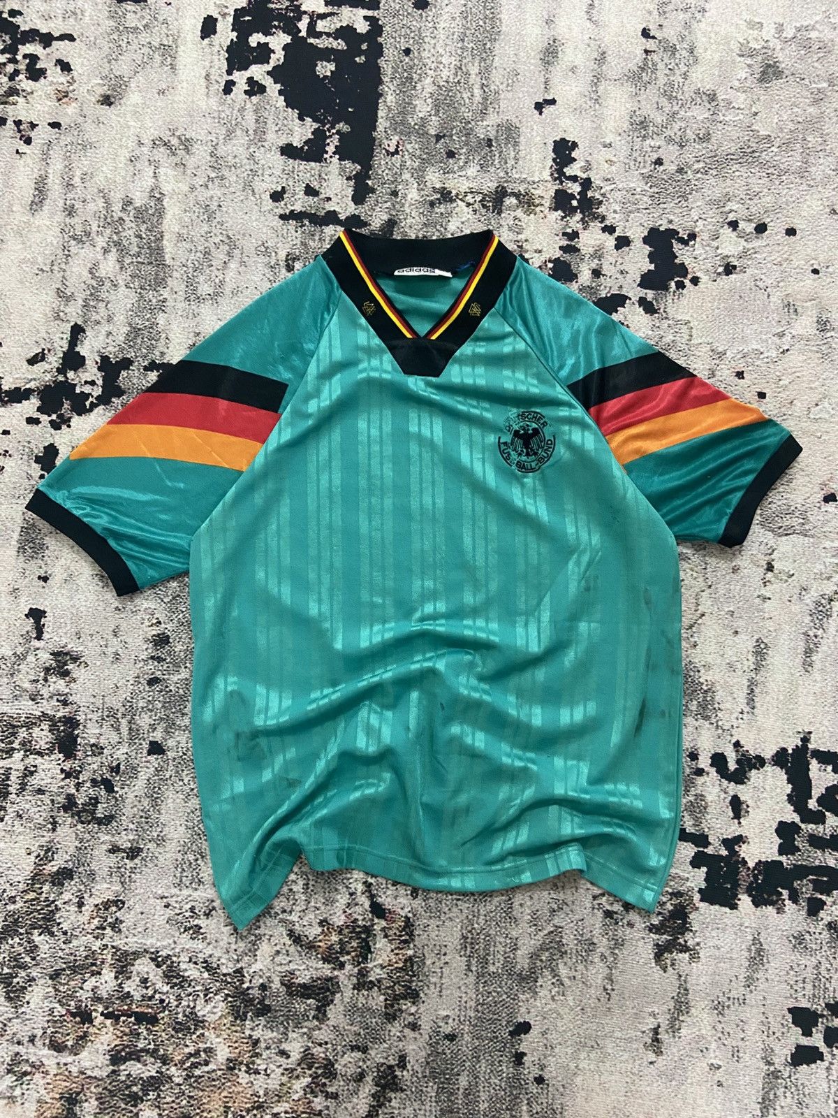 Adidas Vintage 1992 Germany Away Adidas Soccer Jersey Size US L / EU 52-54 / 3 - 1 Thumbnail