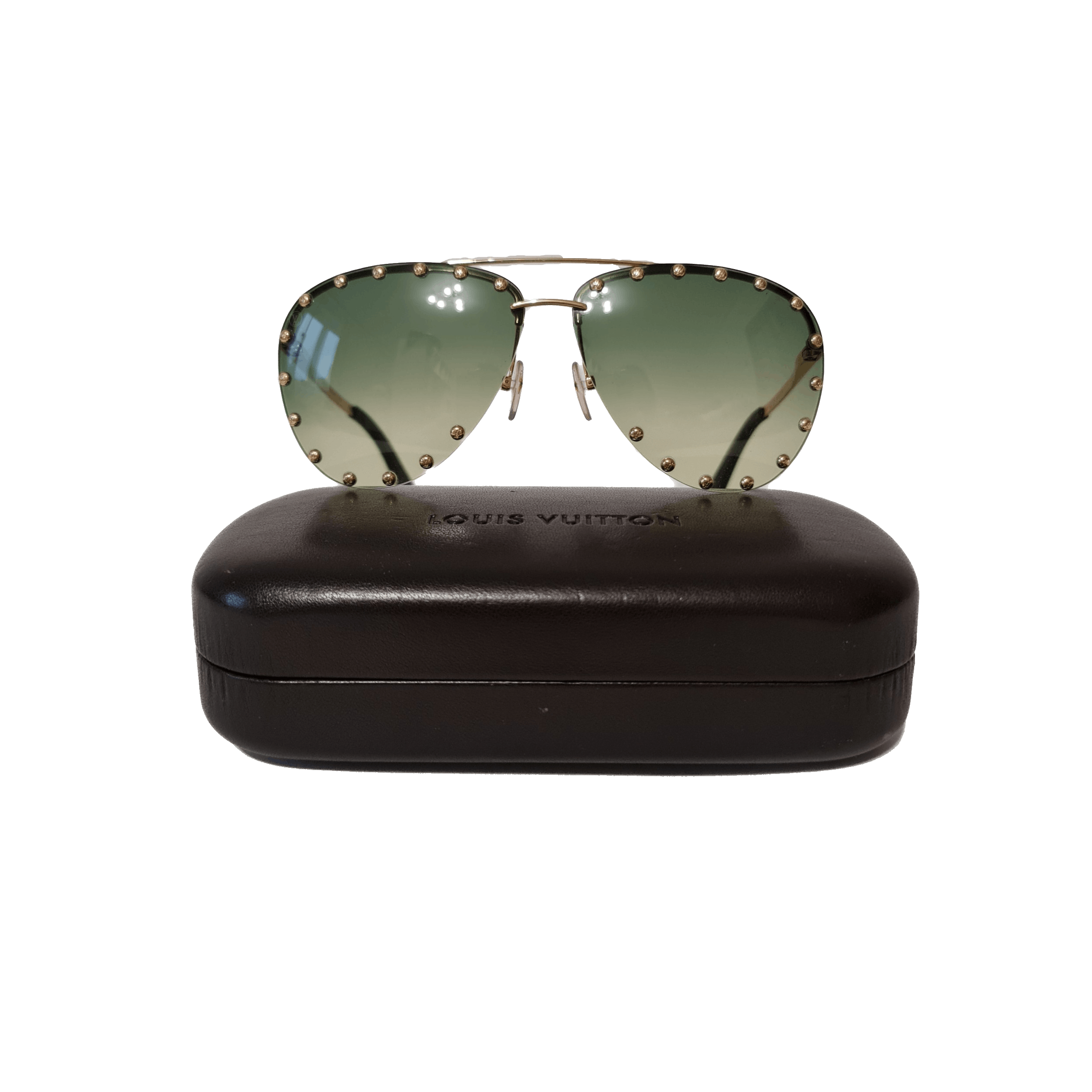 Louis Vuitton Louis Vuitton Green Olive Party Sunglasses Size ONE SIZE - 1 Thumbnail