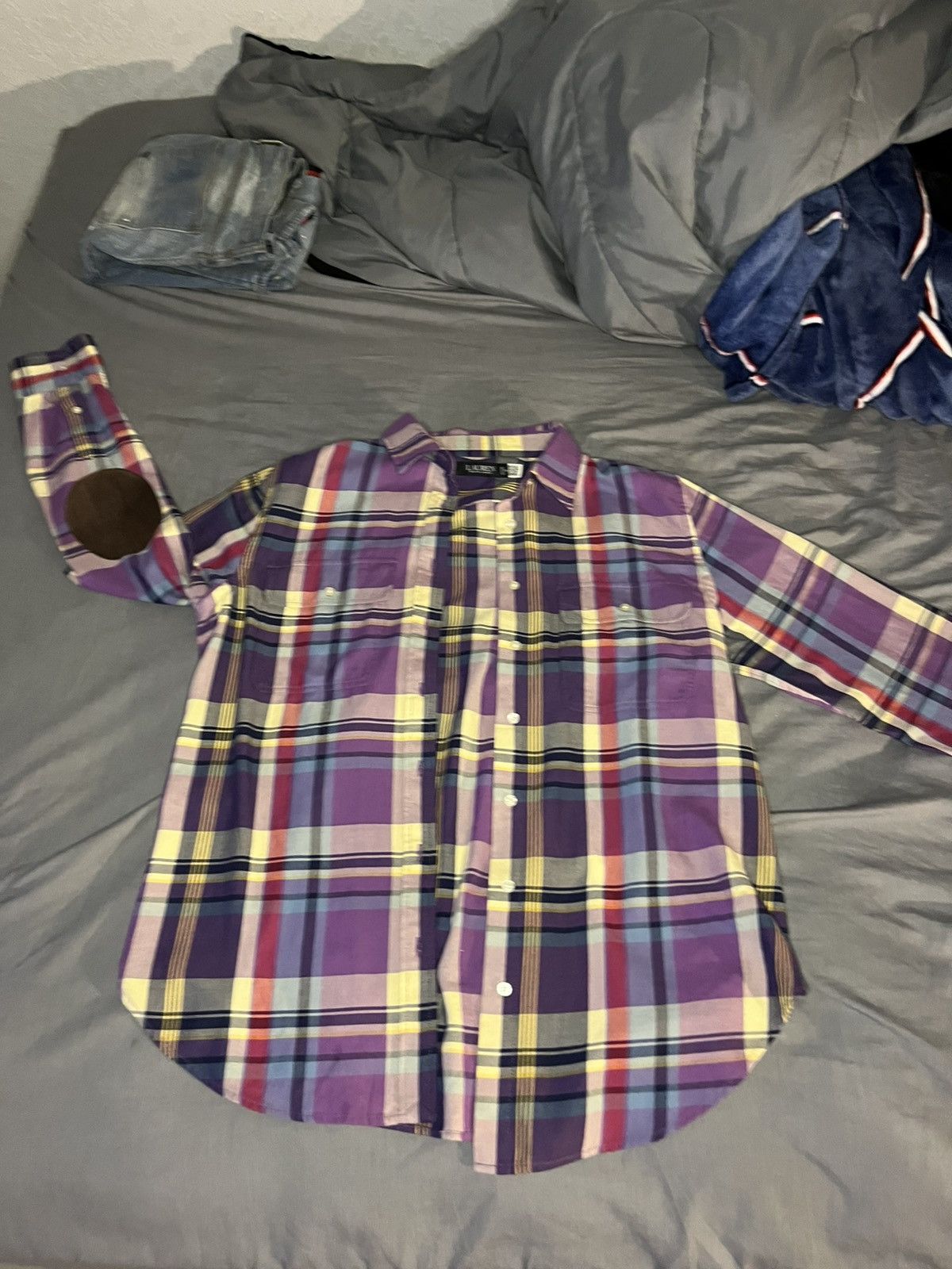 Flannel × Polo Ralph Lauren × Vintage Polo ralph lauren flannel purple Size US S / EU 44-46 / 1 - 1 Thumbnail
