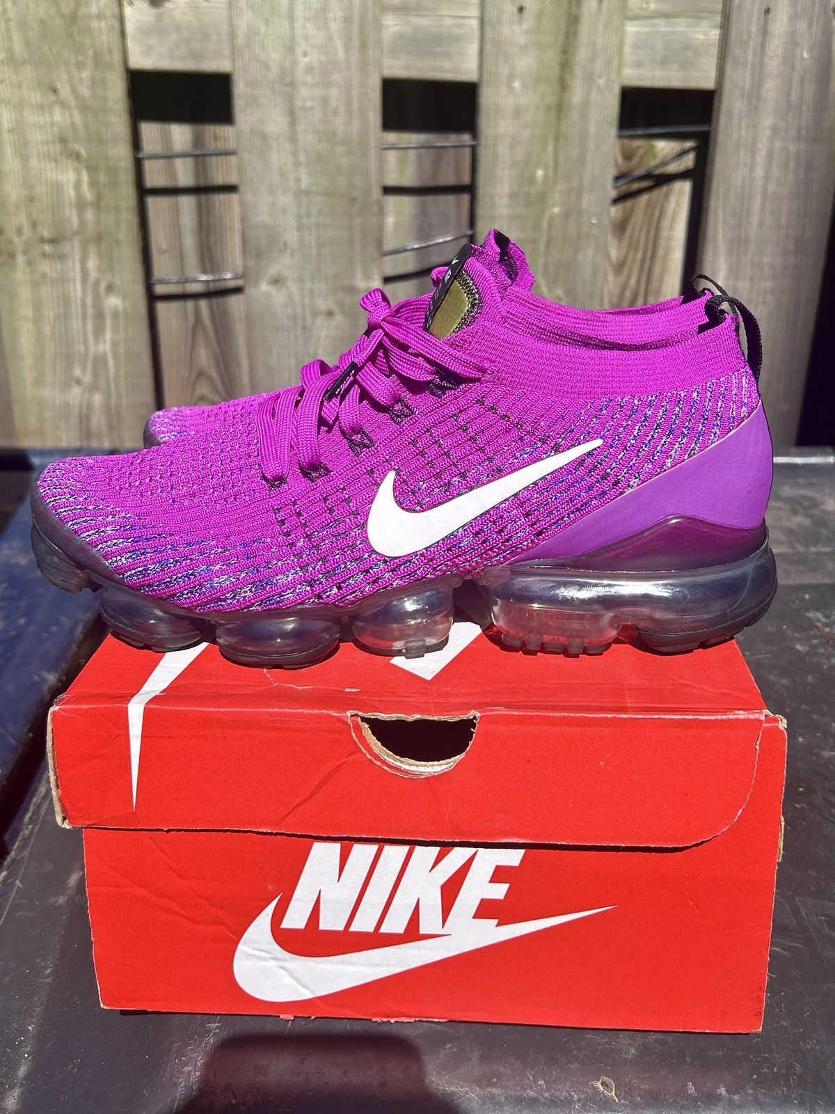 Nike Nike Air VaporMax Flyknit 3 Vivid Purple Size US 9.5 / EU 42-43 - 6 Thumbnail