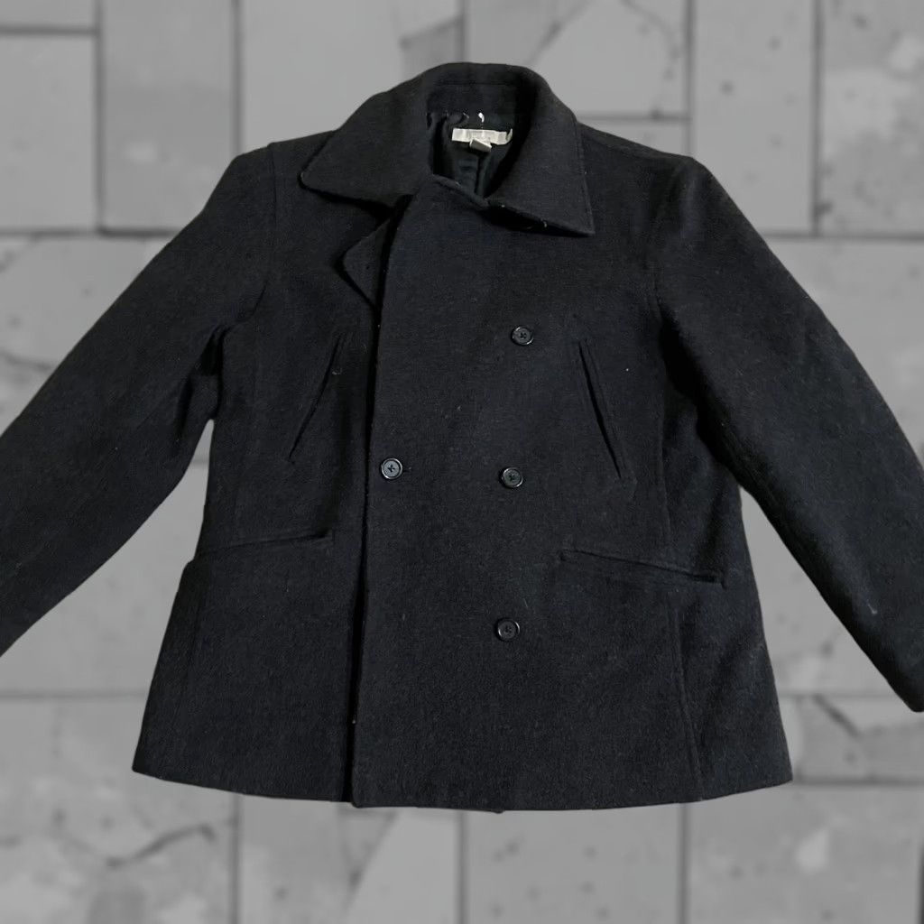 J.Crew J.Crew Pea Coat Wool Blend Double Breasted Women’s S Black Wool Lined Women's Coat Size S / US 4 / IT 40 - 1 Thumbnail