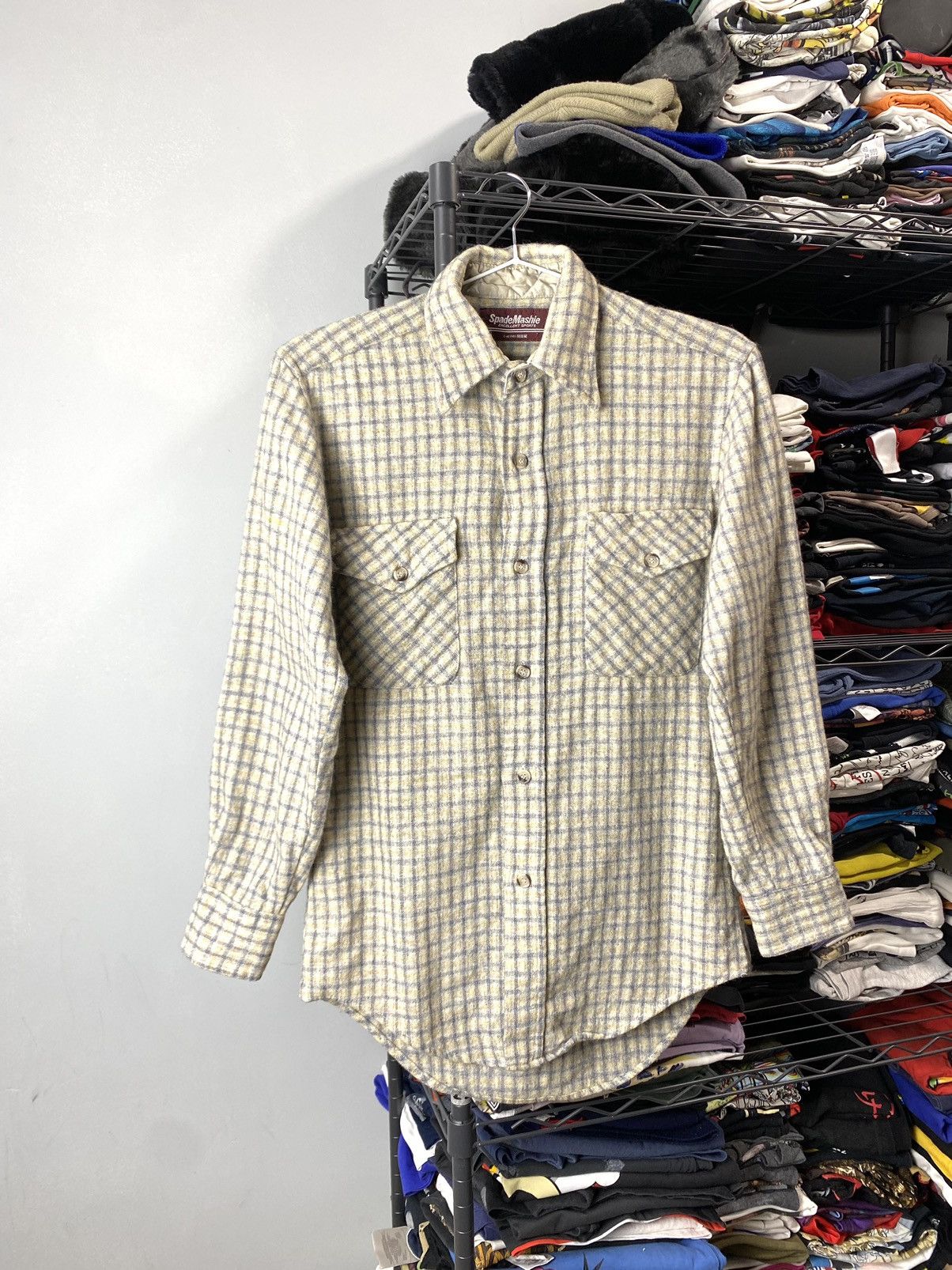Rare! Vintage Spade Mashie Flannel Shirt Japan Brand