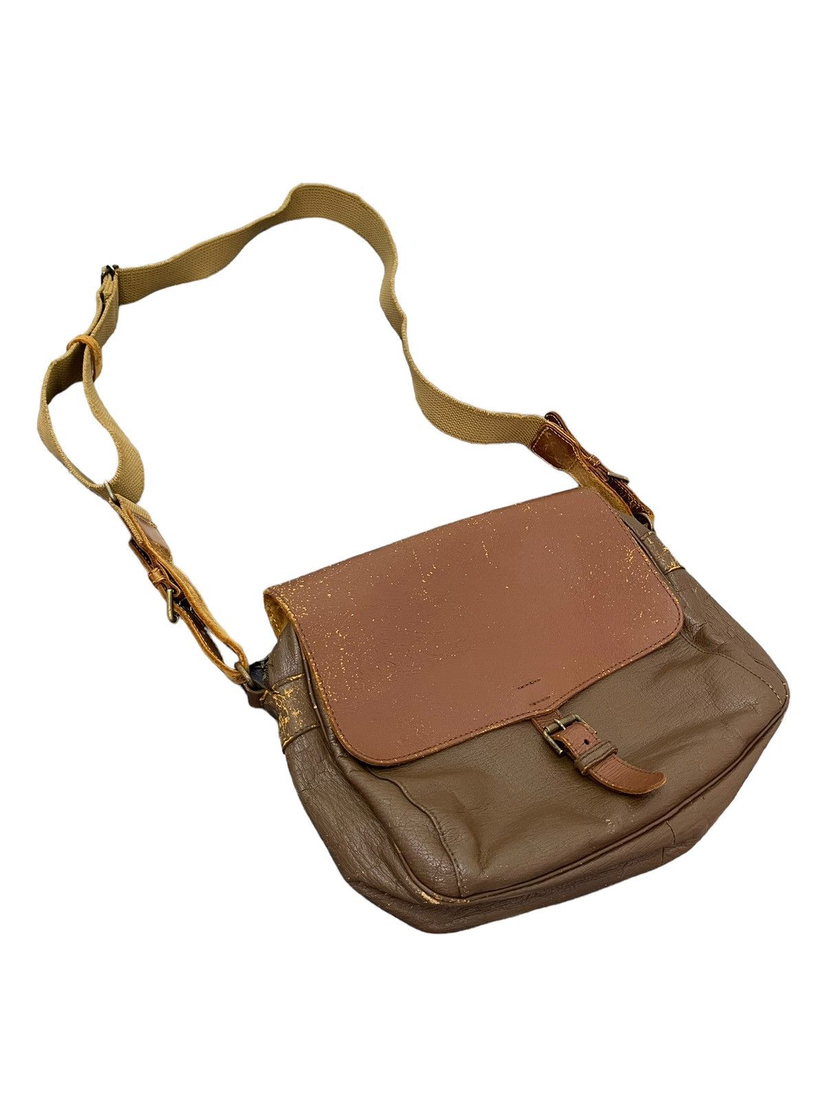 Japanese Brand Leather Hunting Bag Vtg Lfoncel Paris Patina Size ONE SIZE - 5 Thumbnail