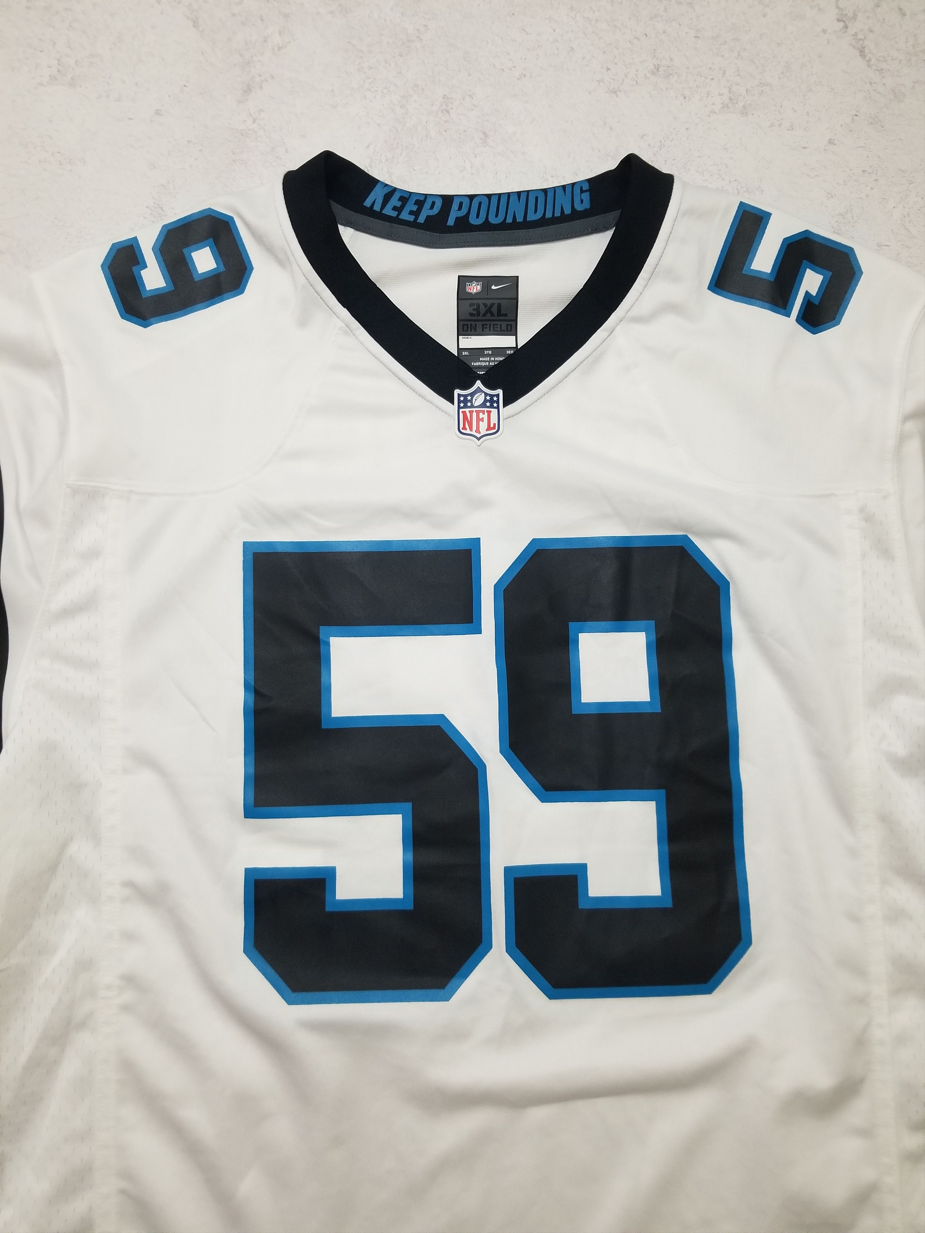 Nike Luke Keuchly #59 Carolina Panthers OnField NFL Jersey 3XL Size US XXL / EU 58 / 5 - 10 Thumbnail
