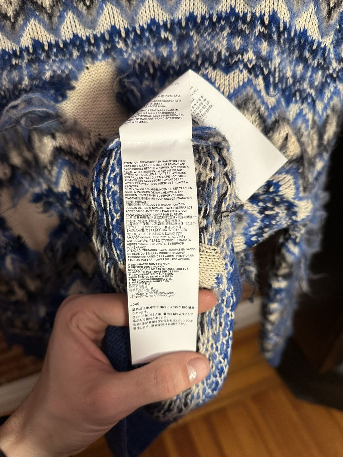 Maison Margiela FW/22 Fair Isle Wool distressed Sweater Size US L / EU 52-54 / 3 - 16 Thumbnail