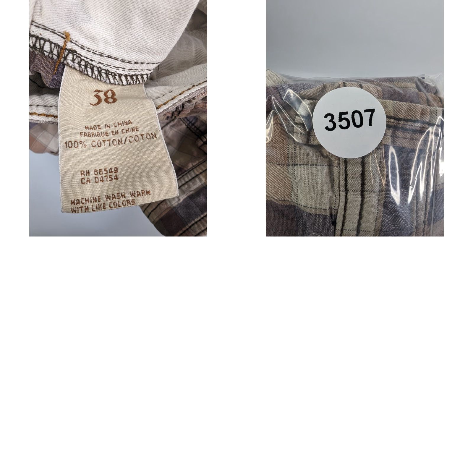 Tommy Bahama Tommy Bahama Cargo Shorts Men 38 Beige Brown Orange Plaid 100% Cotton Outdoors Easy Care Relaxed Cargo Pocket Casual Beach Early 90s? Size US 38 / EU 54 - 8 Thumbnail