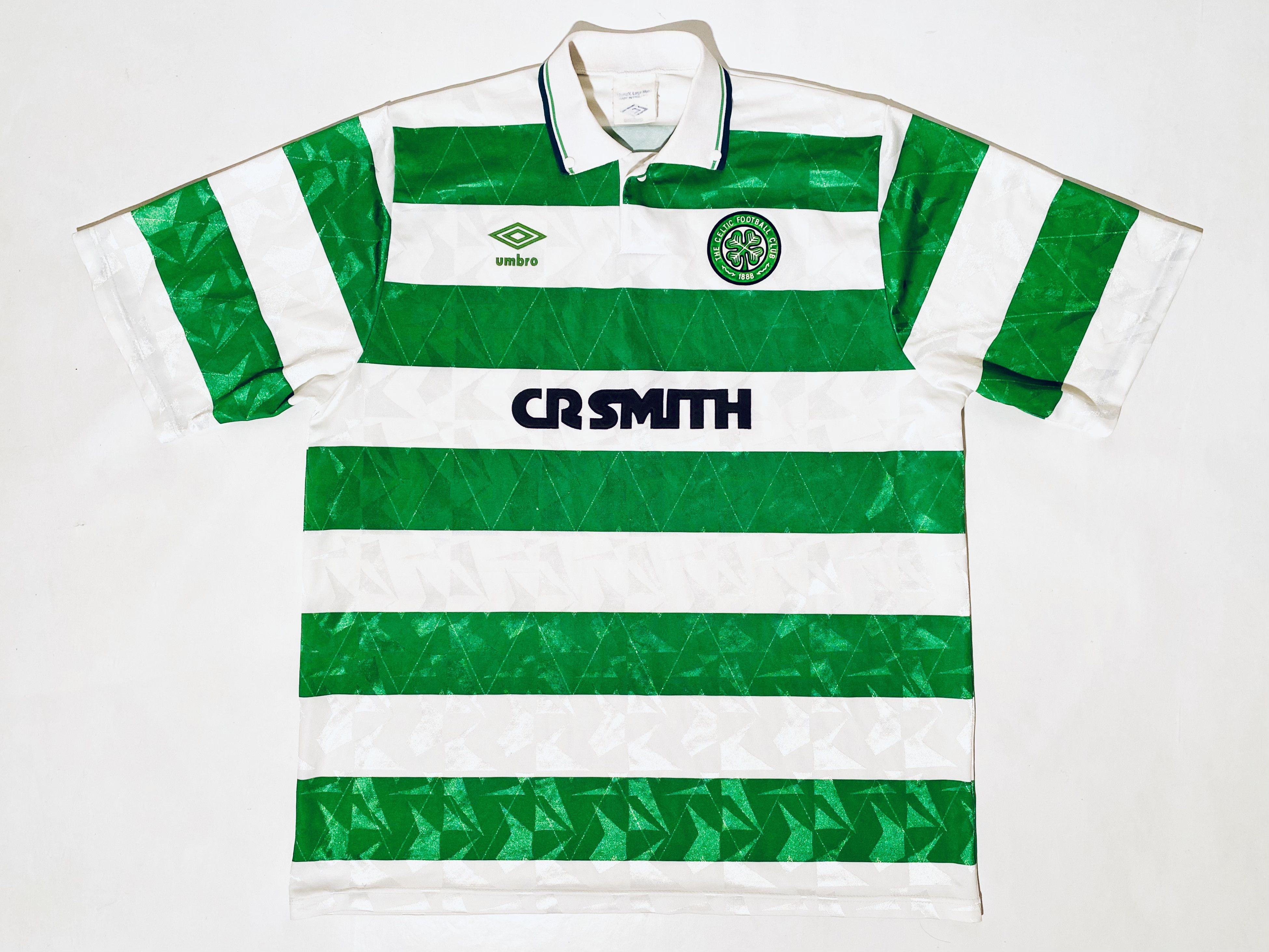 Umbro Celtic Home Jersey Shirt 1989 - 1991 Size US XL / EU 56 / 4 - 5 Thumbnail