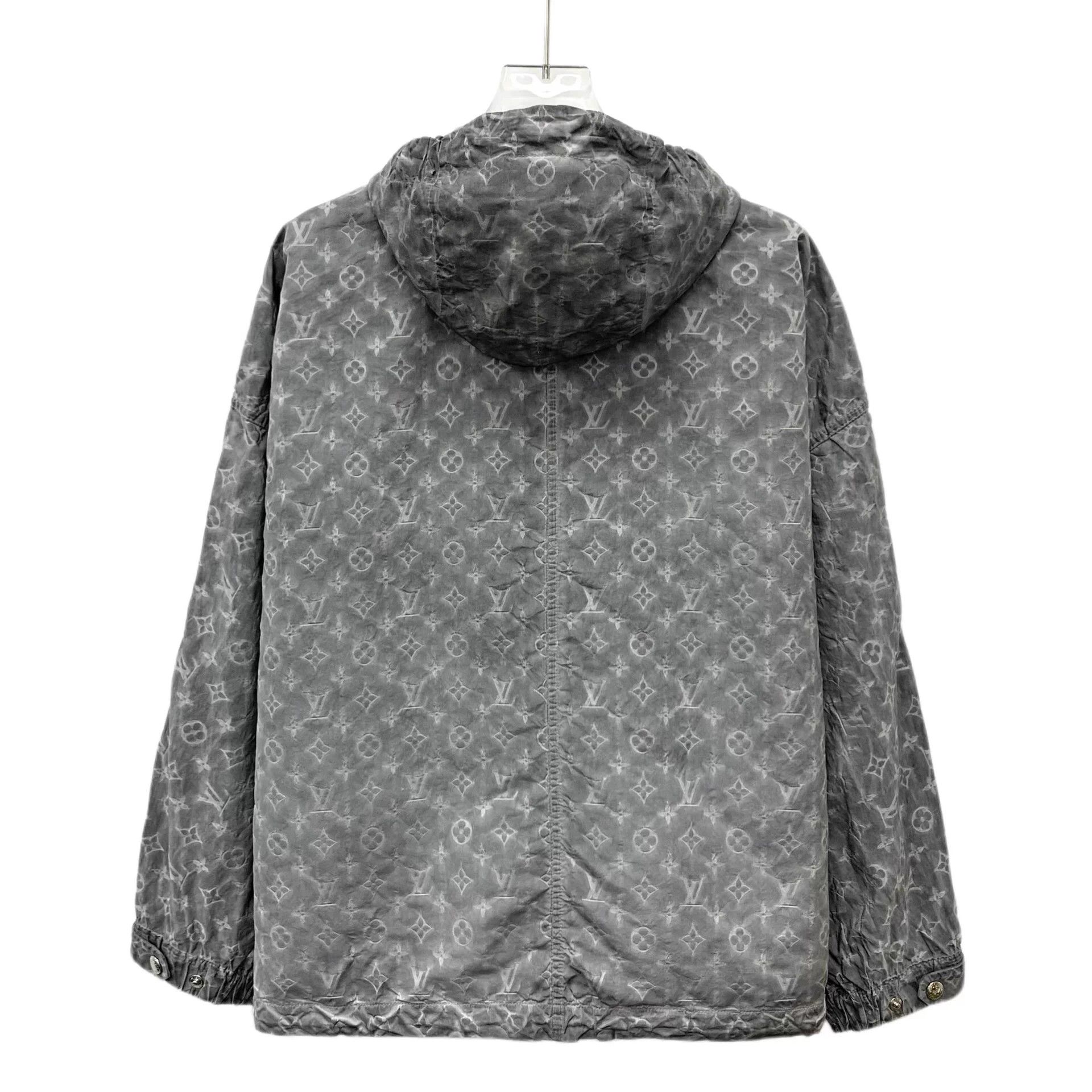 Louis Vuitton LW0168 Louis Vuitton Grey Logo Monogram Long-Sleeve Jacket, Size XXS / US 00 / IT 34 - 2 Thumbnail