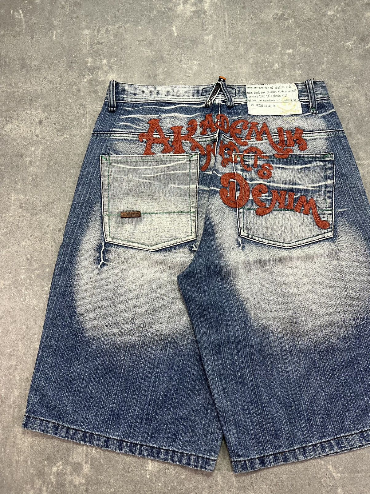 Akademiks Akademiks Big Logo Spellout Cyber Denim Shorts Jorts 34 Size US 34 / EU 50 - 11 Thumbnail
