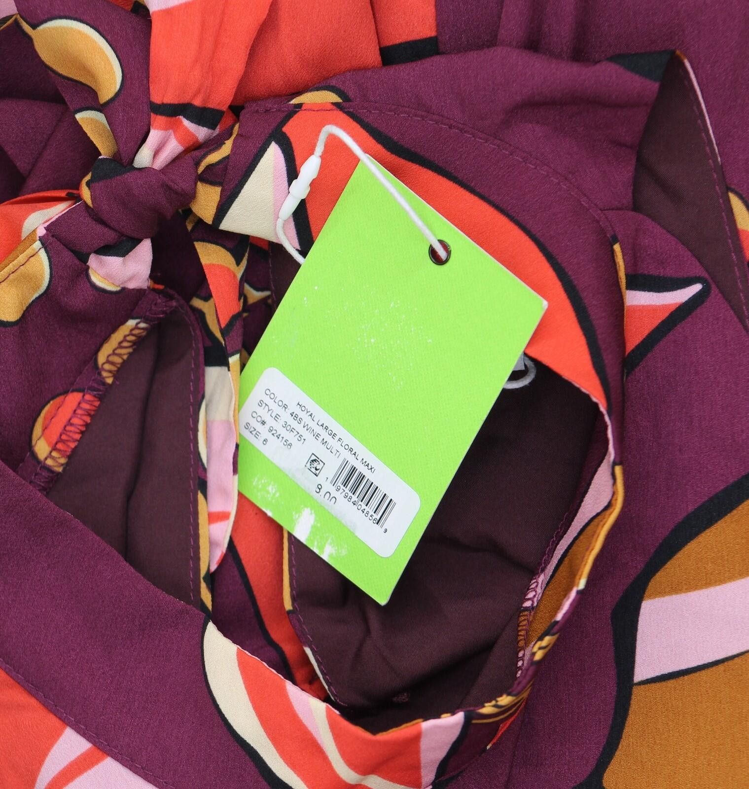 Other Nwt Sam Edelman High Neck Dress 30f751-s4 Wine Multi Red 6 Size M / US 6-8 / IT 42-44 - 4 Thumbnail