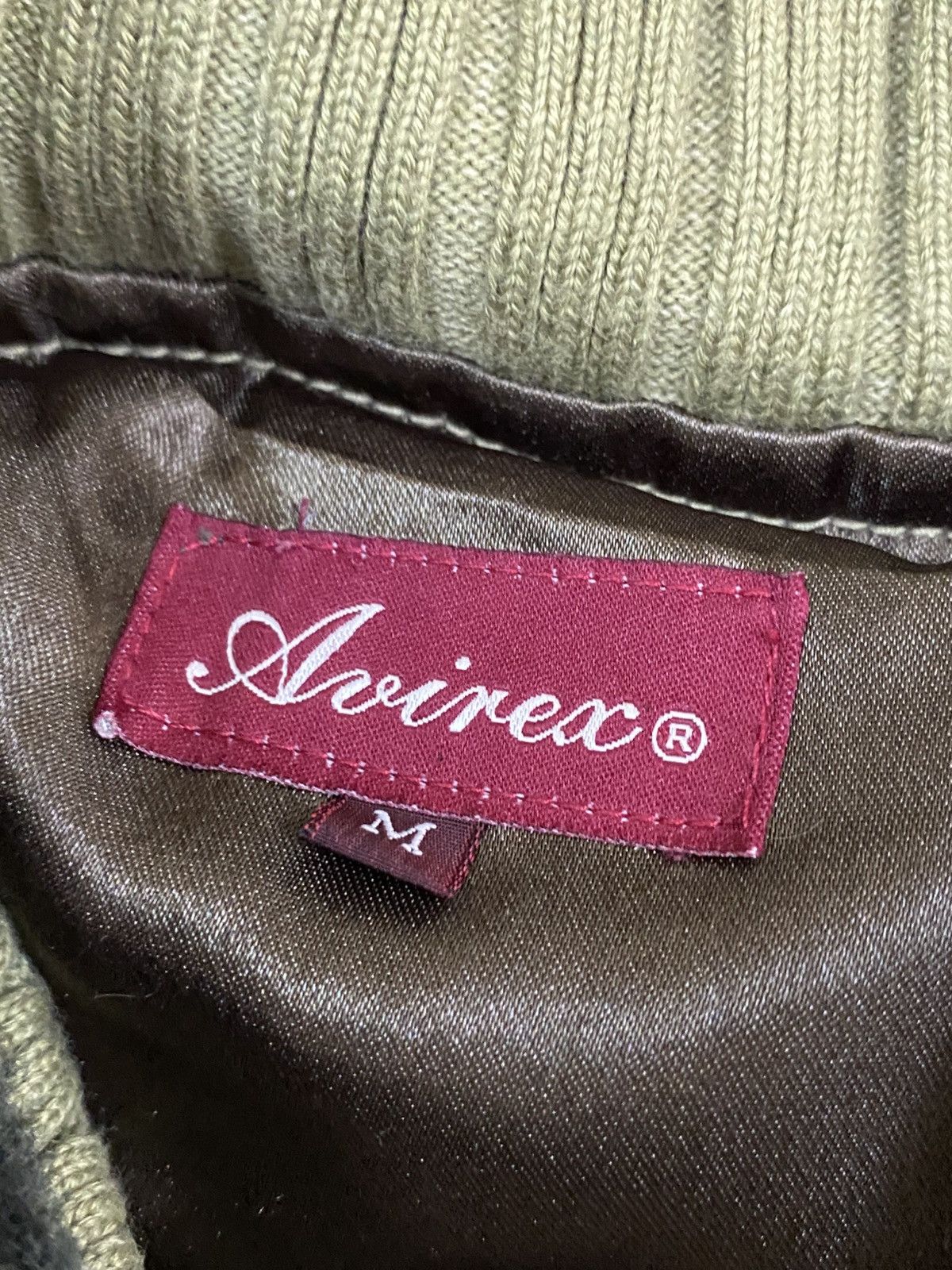 Avirex Avirex Bomber Jacket Olive Green with Faux Fur Collar Size US S / EU 44-46 / 1 - 12 Thumbnail