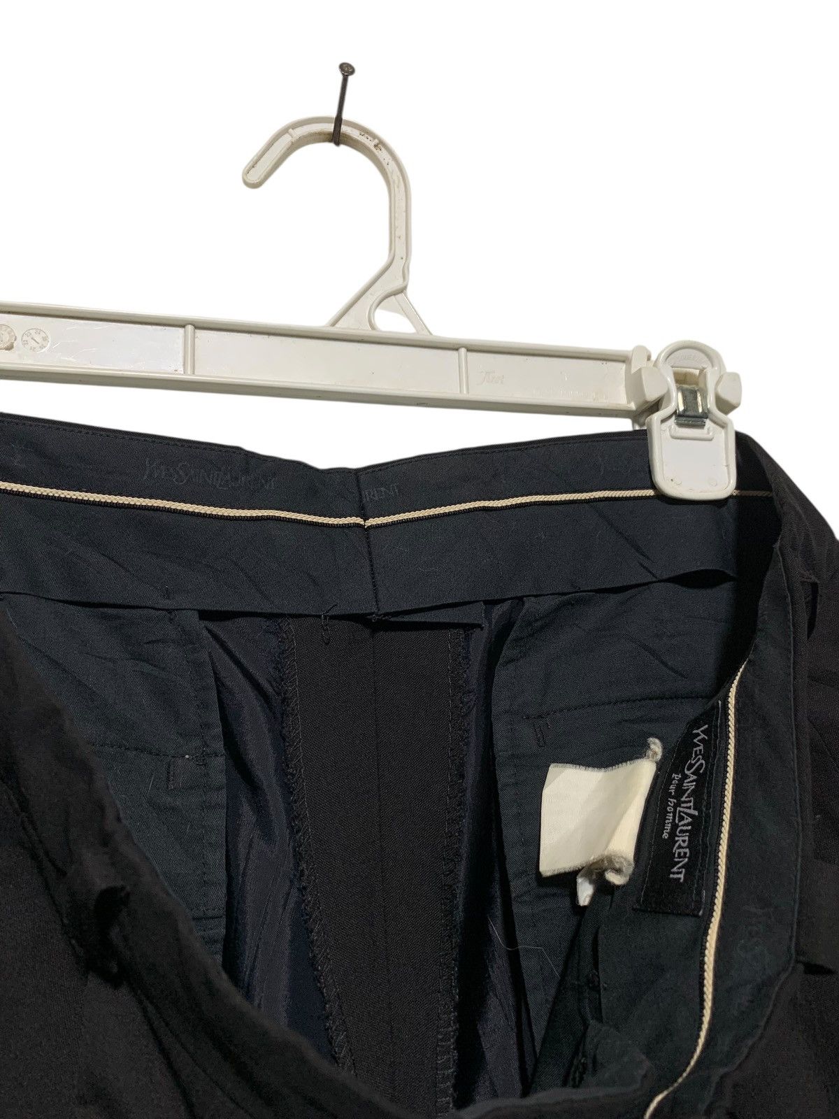 Yves Saint Laurent Vintage Yves Saint Laurent baggy embroidered logo trouser Size US 31 - 10 Thumbnail