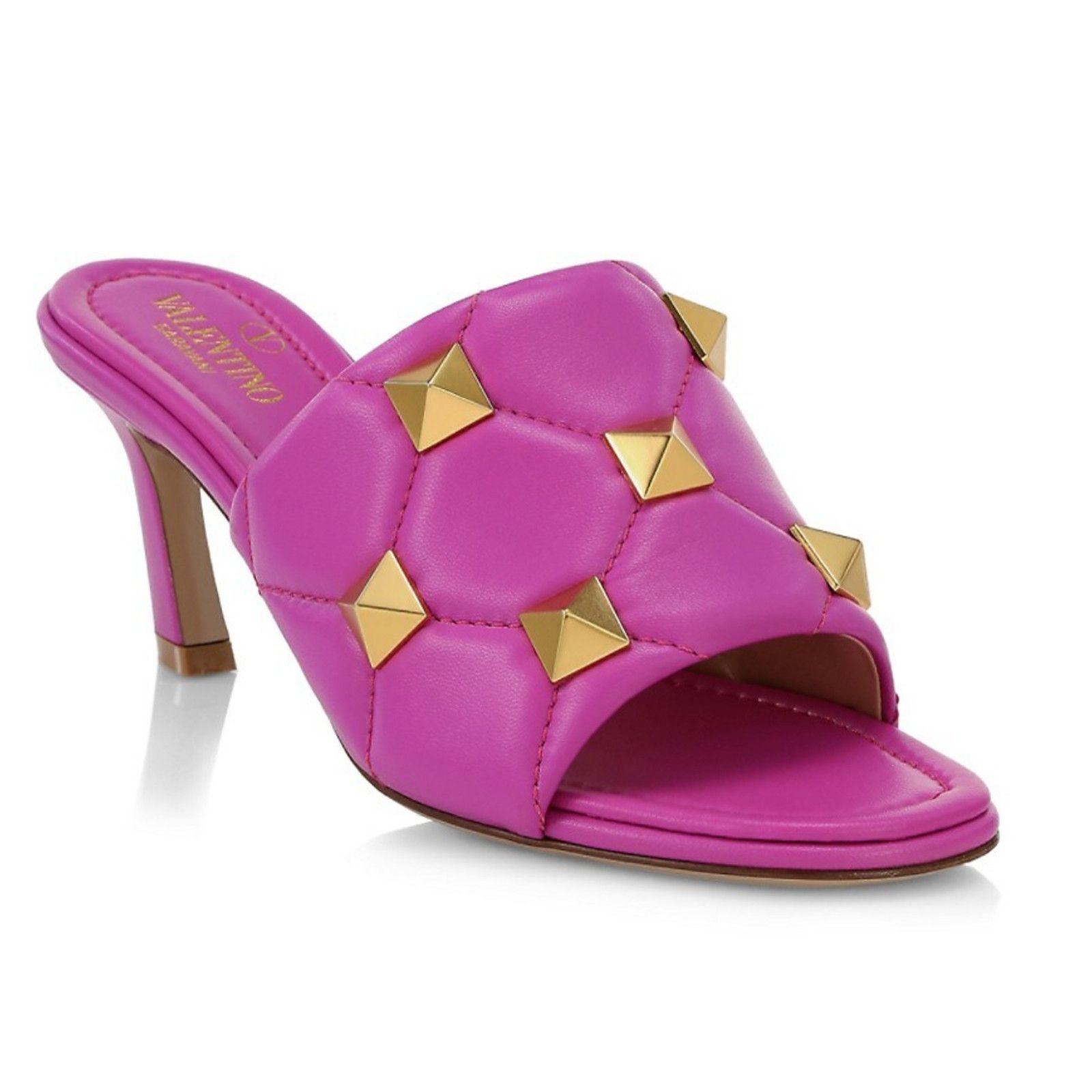 Valentino Rockstud Roman Stud Backless Mule Slide Heel Sandal 35.5 Size US 5.5 / IT 35.5 - 3 Thumbnail