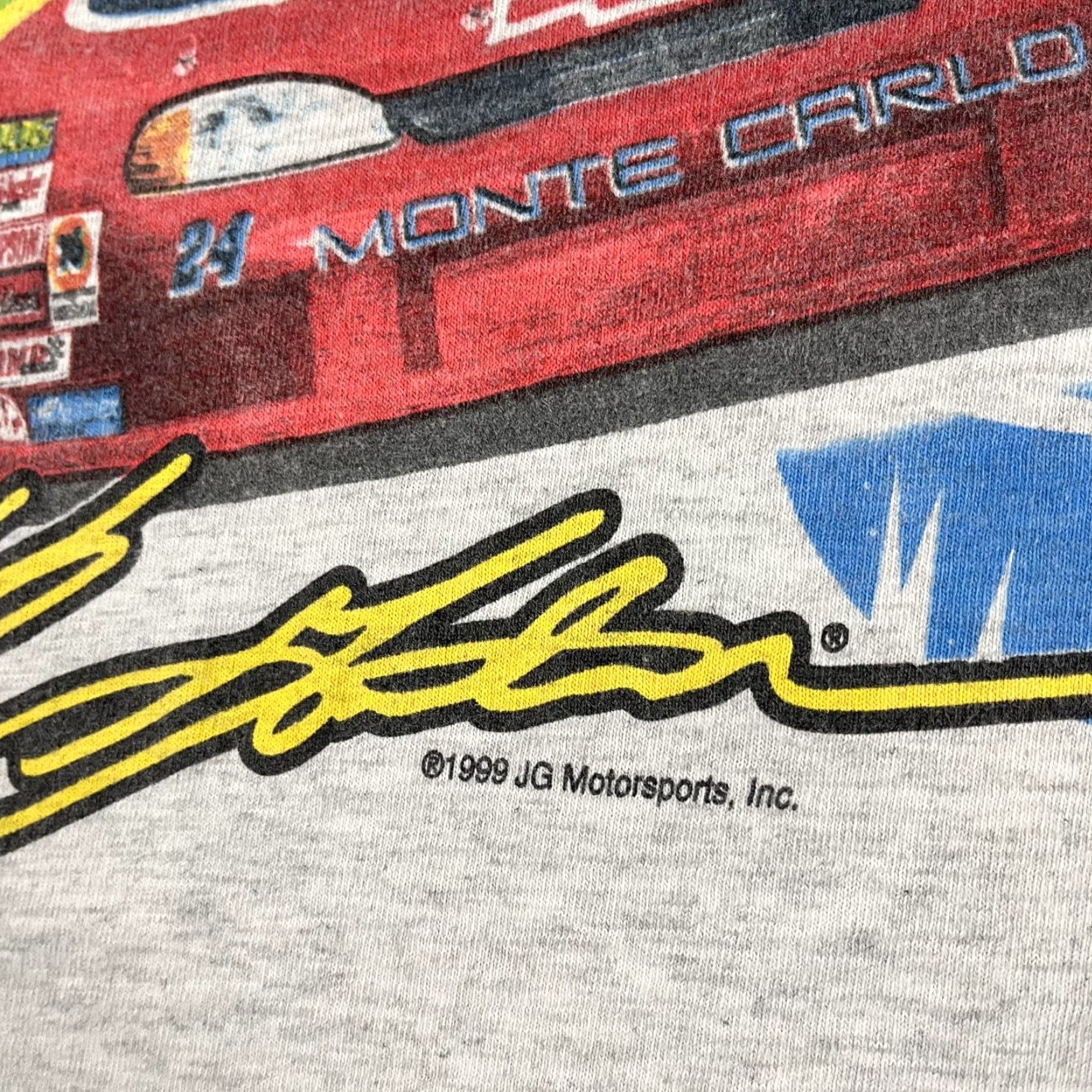 NASCAR VINTAGE Competition JEFF GORDON Shirt Mens Large Gray Graphic Nascar Double-Sided Tee 1999 Size US L / EU 52-54 / 3 - 7 Thumbnail