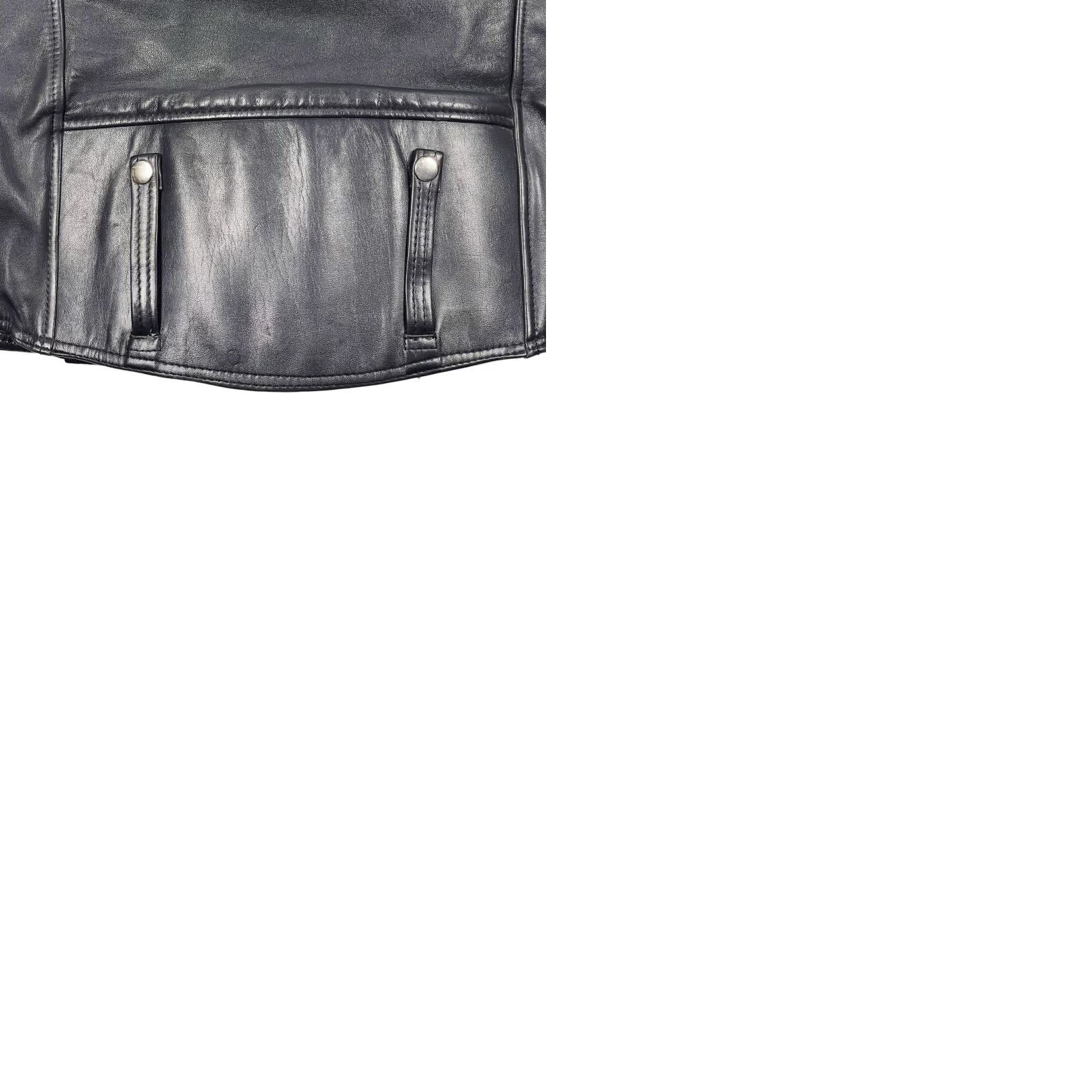 Harley Davidson VINTAGE Harley-Davidson Black Leather Motorcycle Jacket Men’s M Medium 42 Chest Solid Zip Full Collar Pockets Size US M / EU 48-50 / 2 - 9 Thumbnail