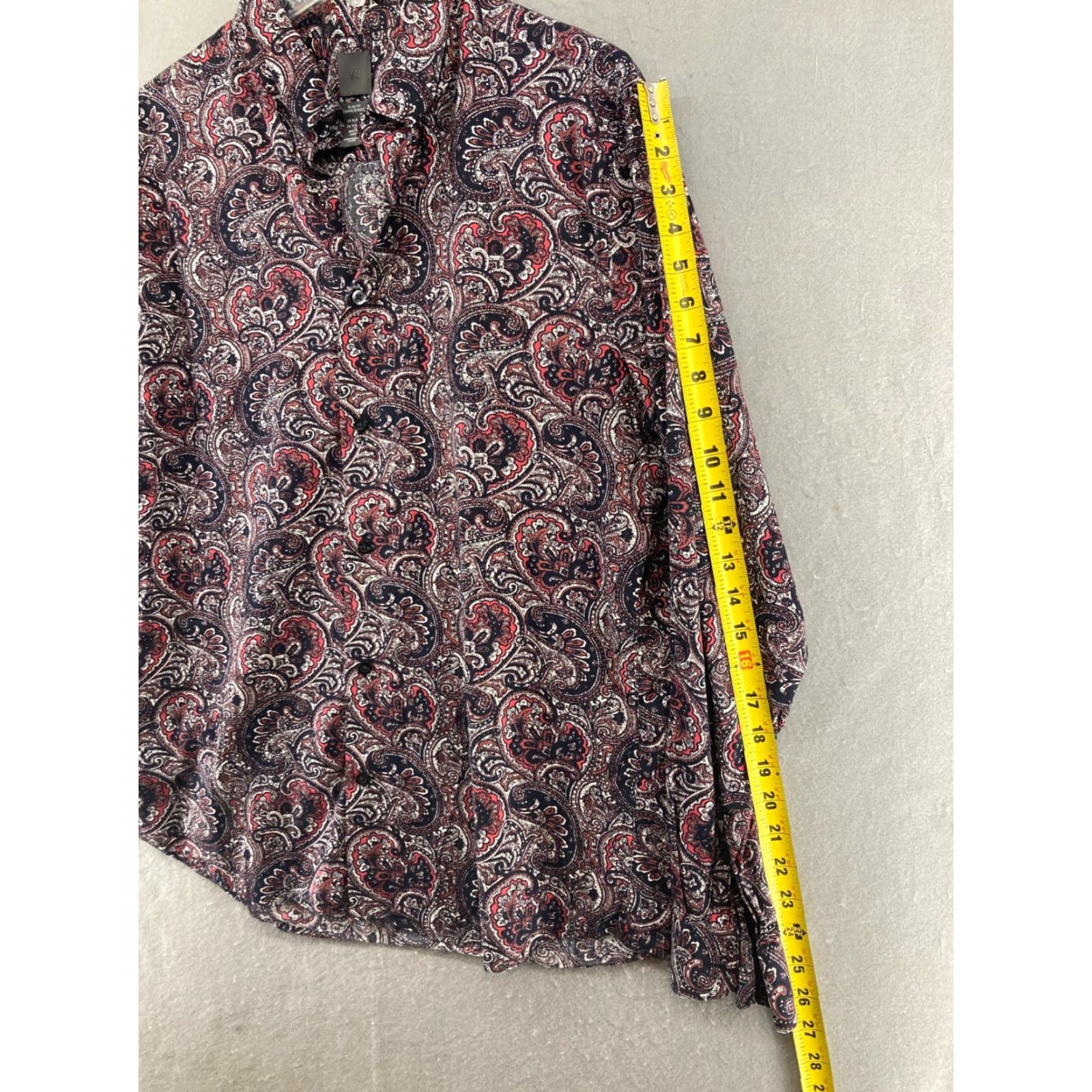 H&M HM Shirt Mens XL Slim Fit Paisley Modern Multicolor Size US XL / EU 56 / 4 - 4 Thumbnail