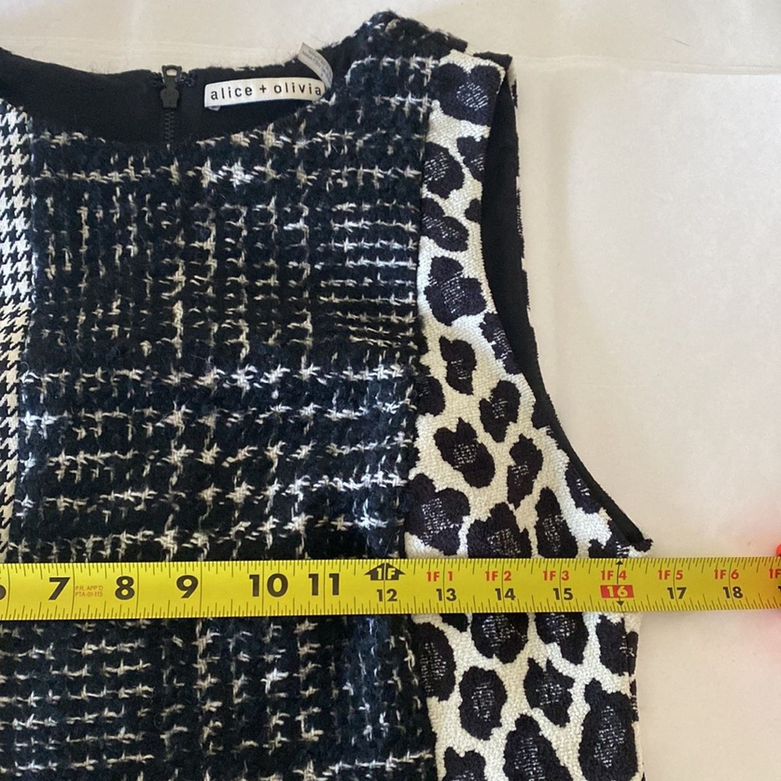 Alice + Olivia Alice + Olivia Clyde Animal Print Patchwork Shift Dress 4 Size S / US 4 / IT 40 - 11 Thumbnail