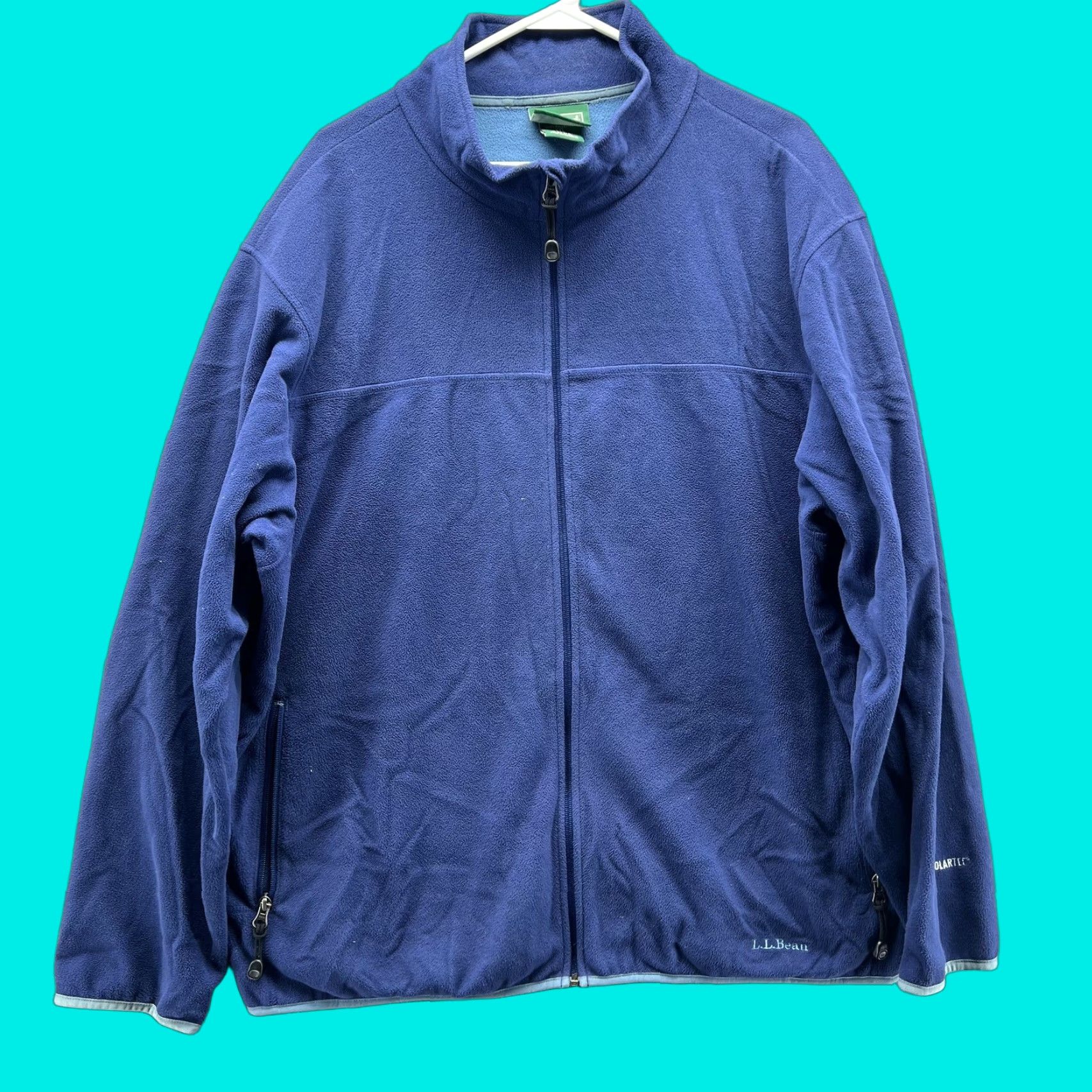 Vintage L.L.Bean Fleece Jacket Mens 2XL Blue Full Zip Polartec Outdoor Warm Hiking Jacket Mens 2XL Blue Full Zip Collared Insulated Pockets Zipper Size US XXL / EU 58 / 5 - 1 Thumbnail