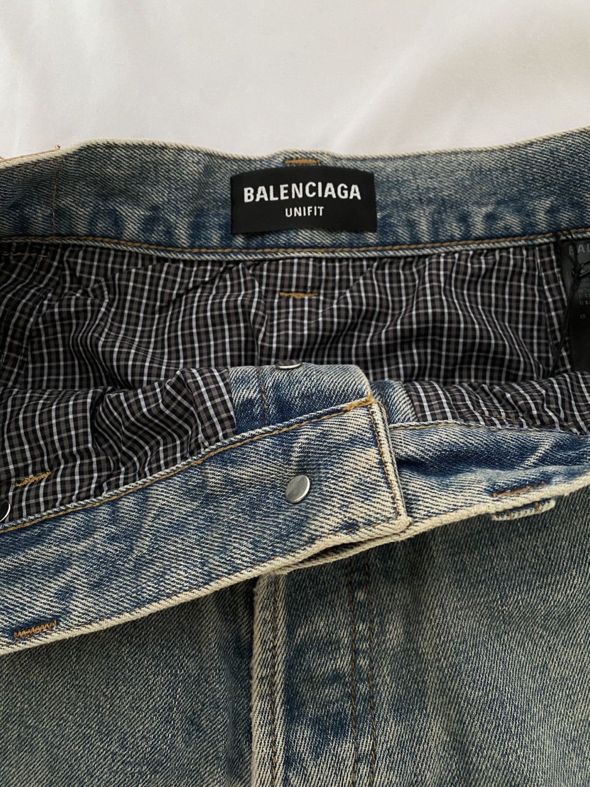 RARE* Balenciaga AW21 Afterworld Destroyed Denim Blue