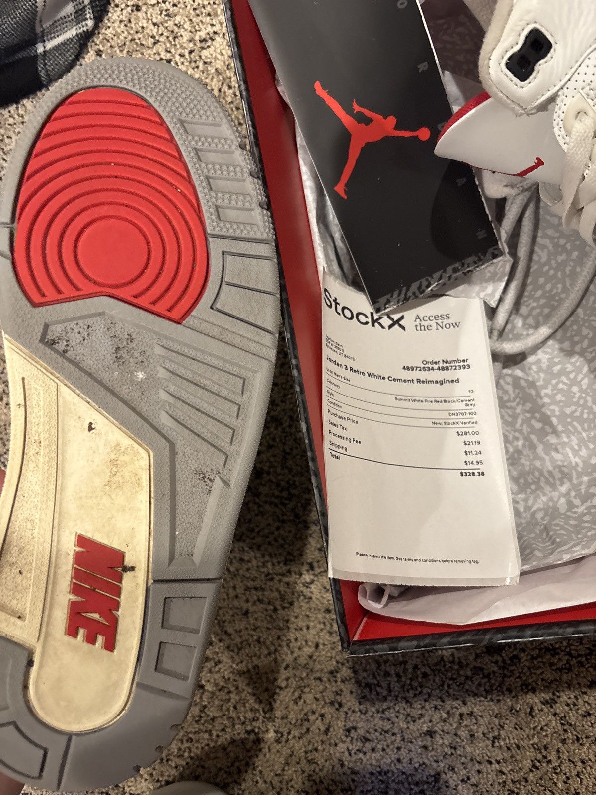 Jordan Brand Jordan 3 white cement reimaged Size US 10 / EU 43 - 2 Thumbnail