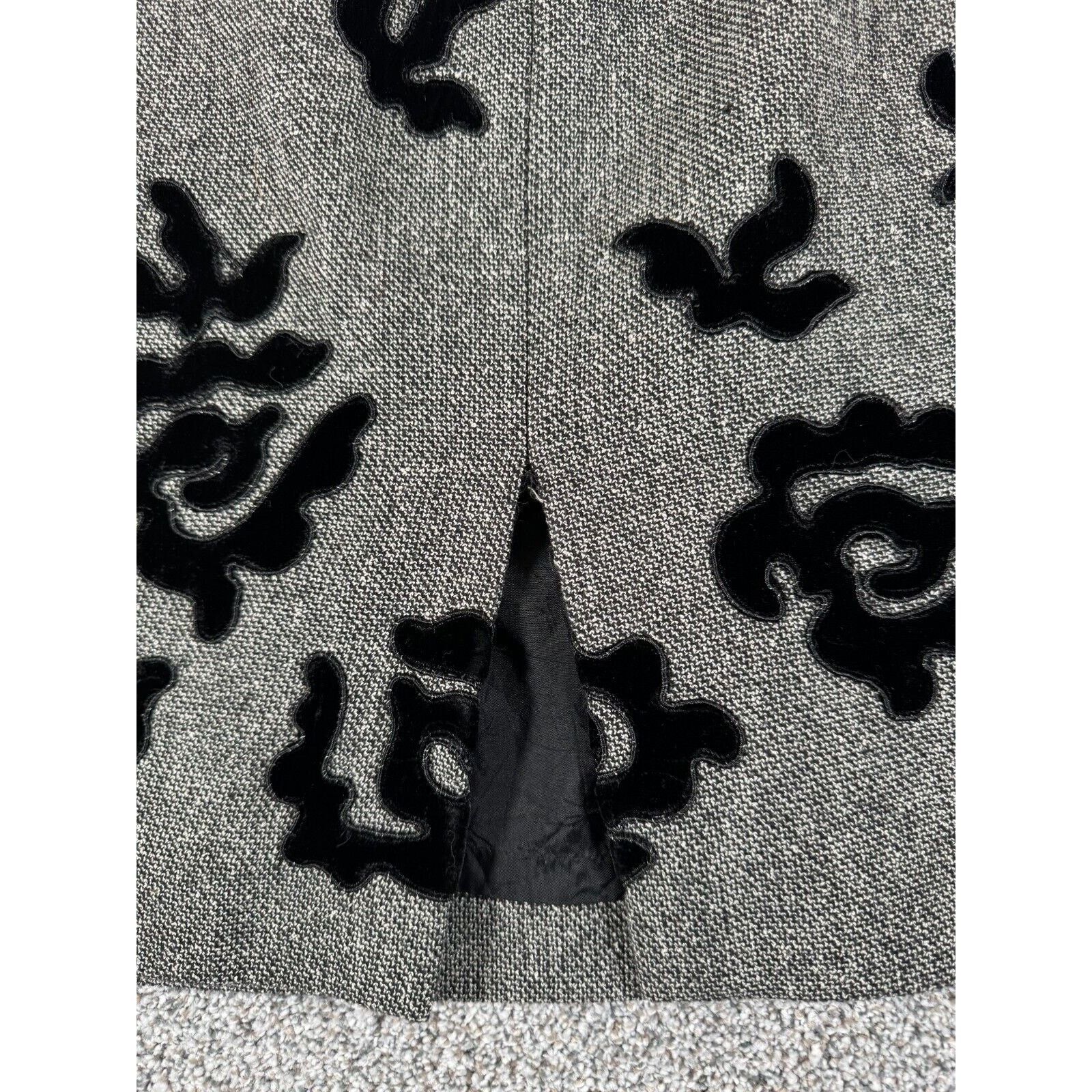Other Kay Unger New York Skirt 4 Floral Velvet Vintage 90s Y2K Size 27" / US 4 / IT 40 - 10 Thumbnail