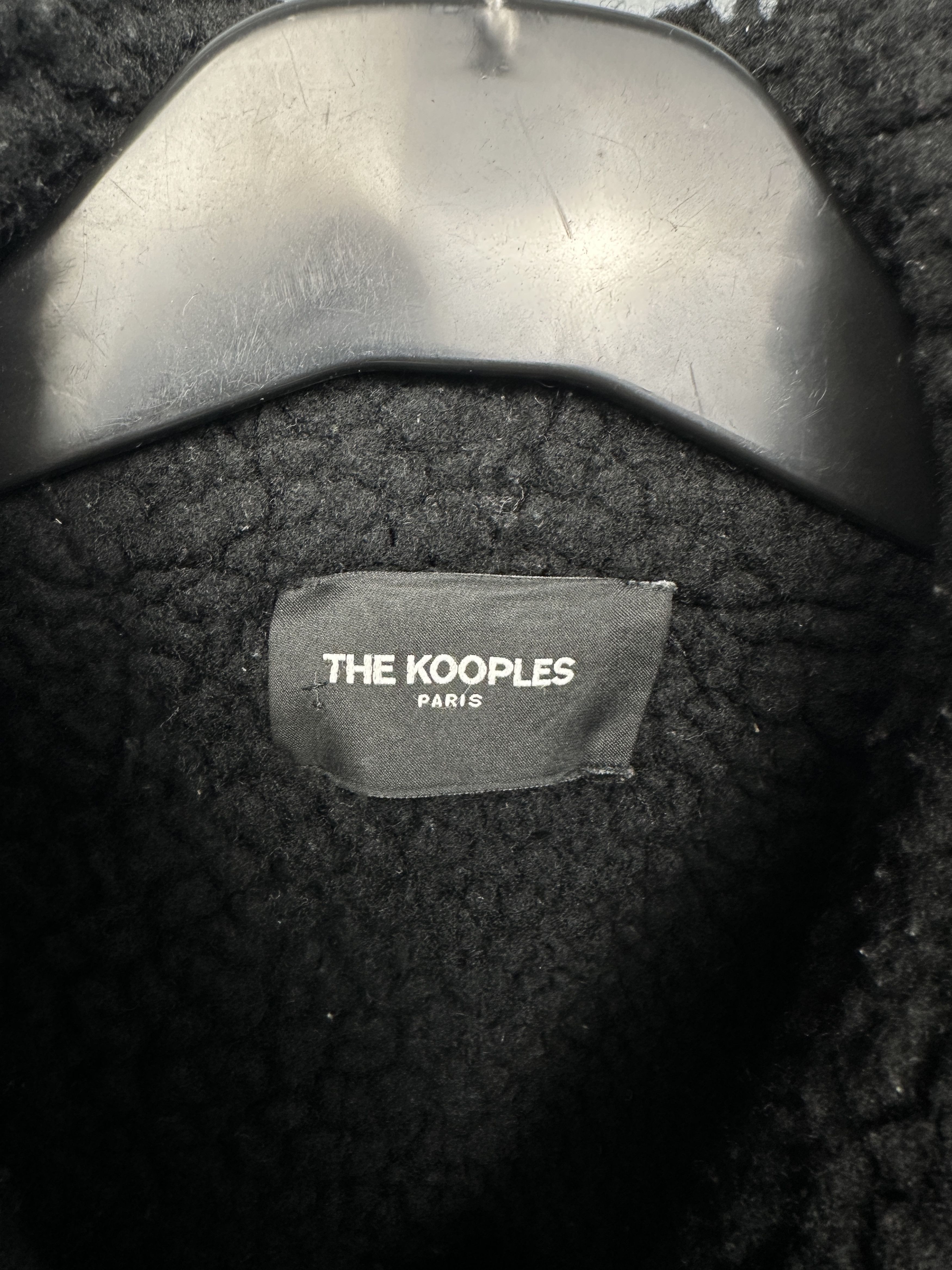 The Kooples The Kooples Navy Wool Bomber Jacket Leather Trim Fur Collar Size US L / EU 52-54 / 3 - 3 Thumbnail
