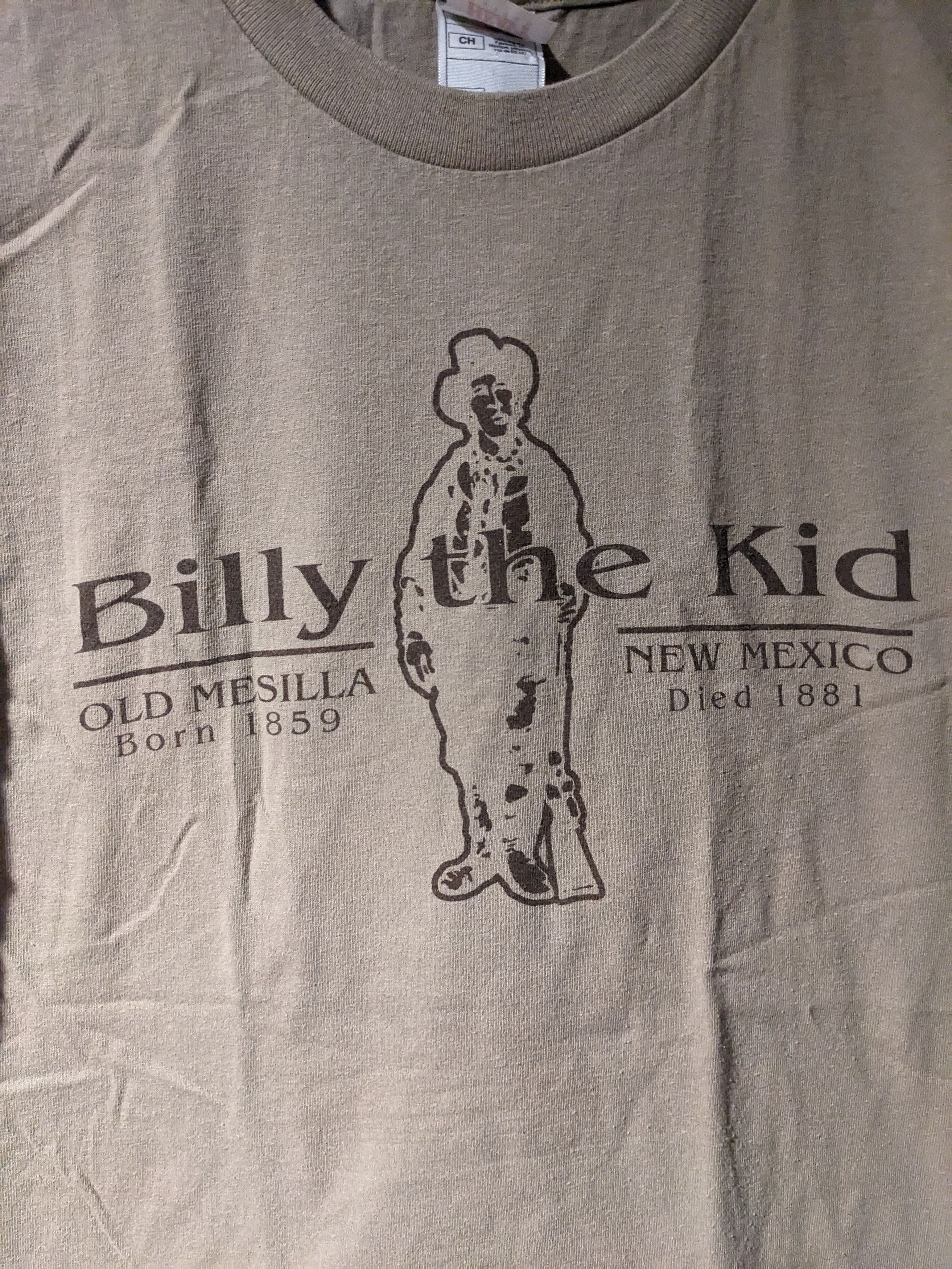 Fruit Of The Loom × Vintage Vintage 90s Billy the Kid Western Memorial Small T-Shirt Size US S / EU 44-46 / 1 - 2 Thumbnail