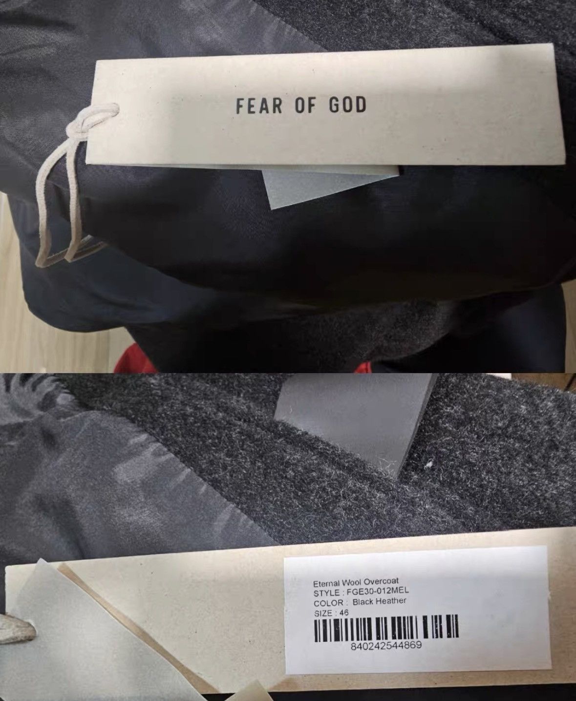 Fear of God Fear of God Eternal Gray Wool Coat. Size US S / EU 44-46 / 1 - 5 Thumbnail