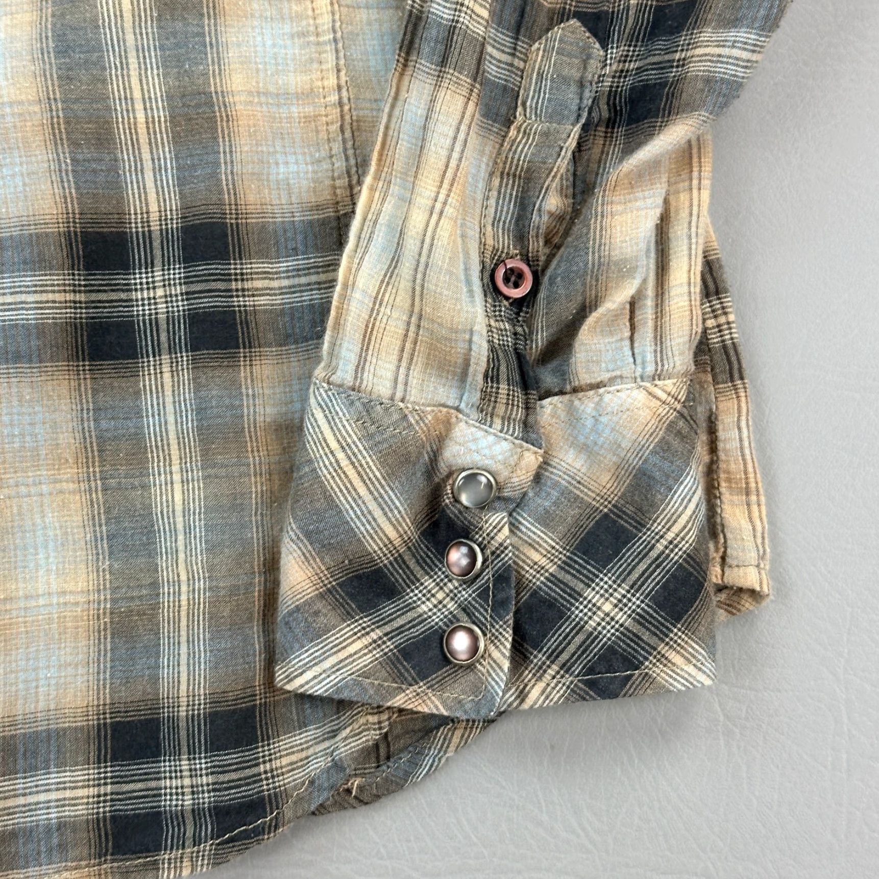 Vintage Bit & Bridle Shirt Women's Large Plaid Pearl Snap Cowgirl Western Rodeo Y2K Size L / US 10 / IT 46 - 3 Thumbnail