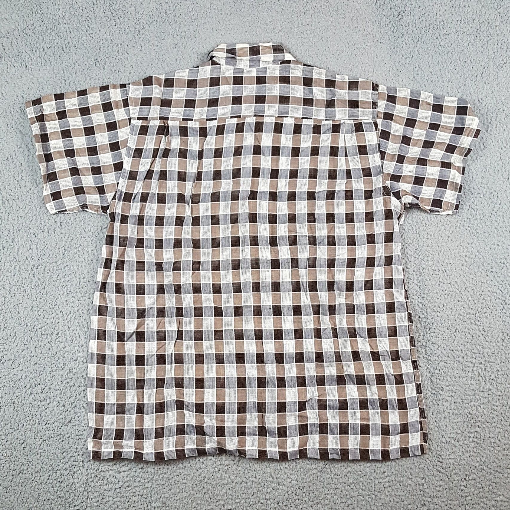 Vintage Vintage 80s Woven Check Plaid Pocket Size L Western Button Up Collared Shirt Size US L / EU 52-54 / 3 - 4 Thumbnail