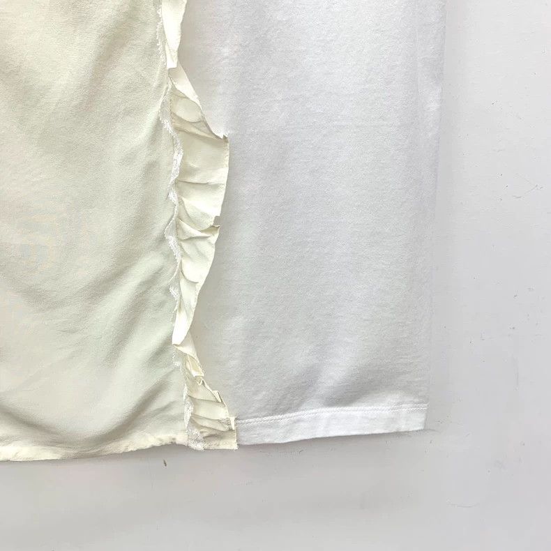 Prada Prada White lace design cotton round-neck sleeveless shirt Size S / US 4 / IT 40 - 4 Thumbnail